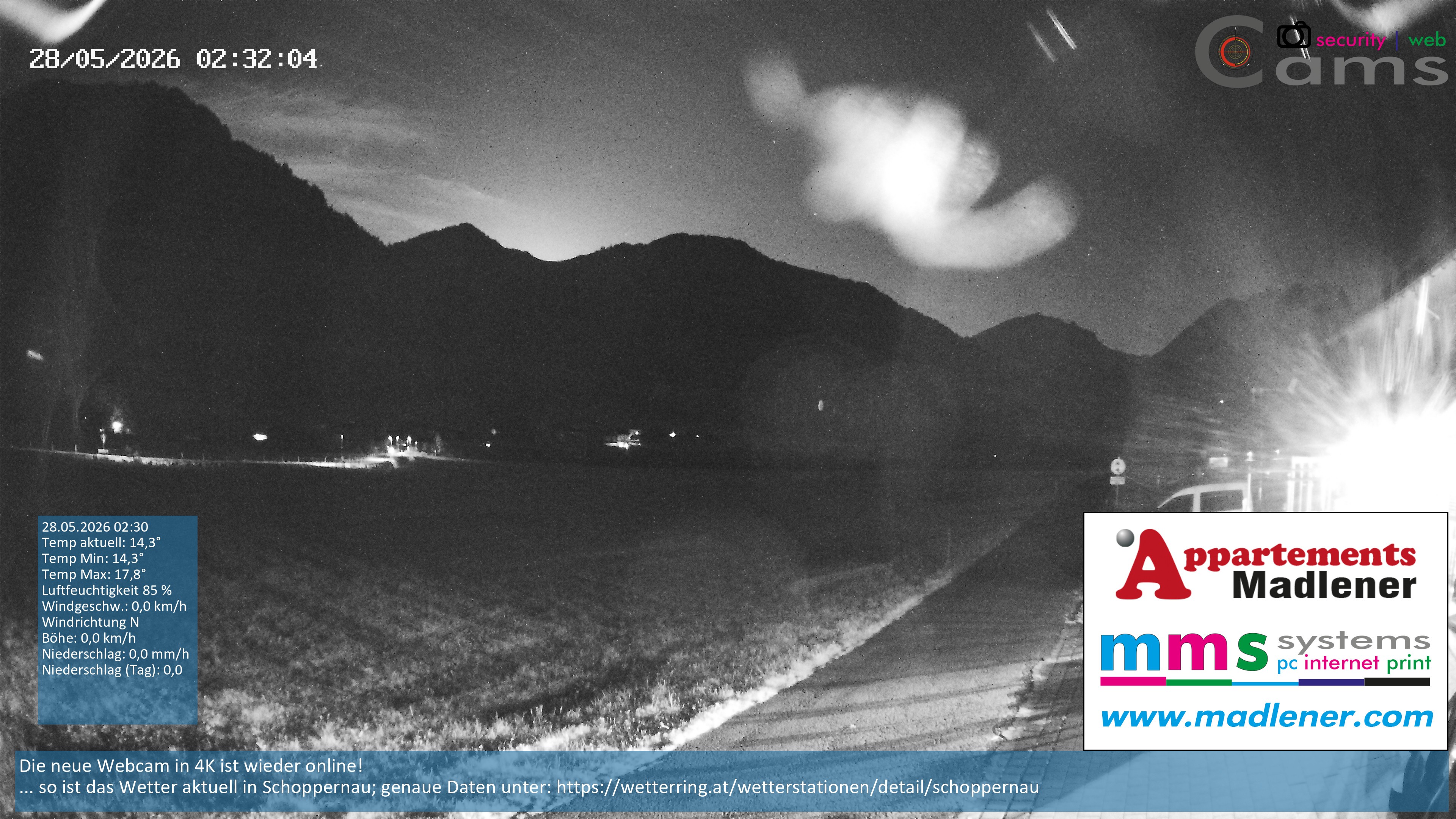 Archived image Webcam Schoppernau lower valley in the Bregenzerwald