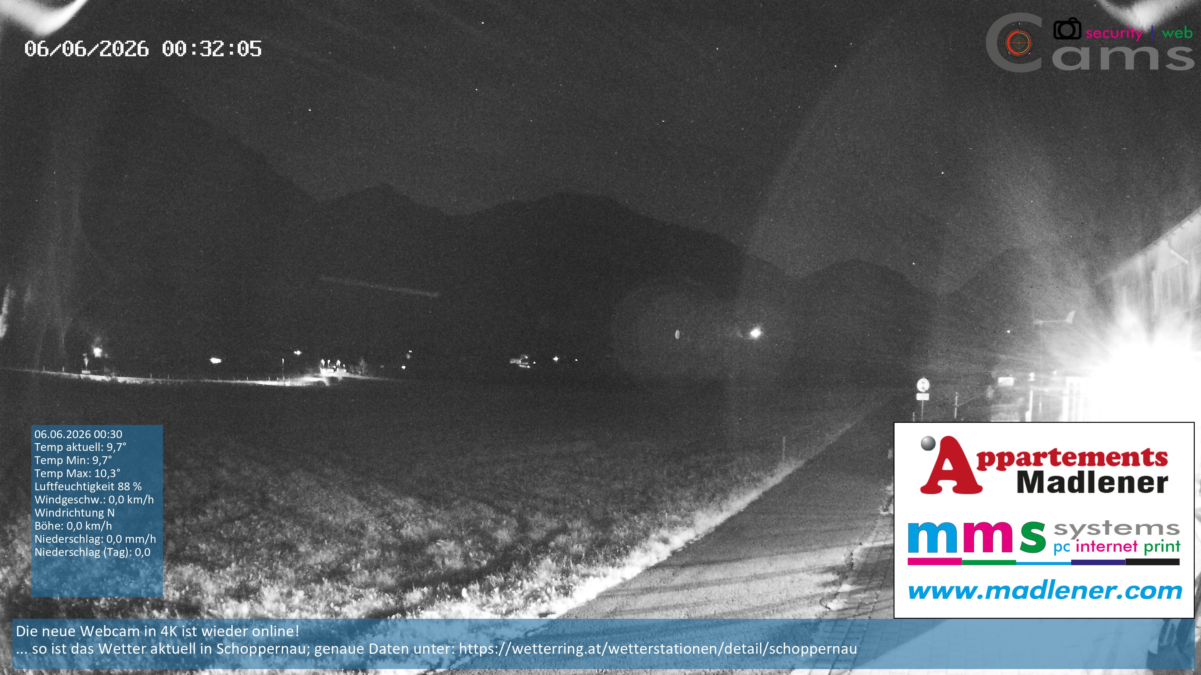 Archiv Foto Webcam Schoppernau Unterdorf im Bregenzerwald