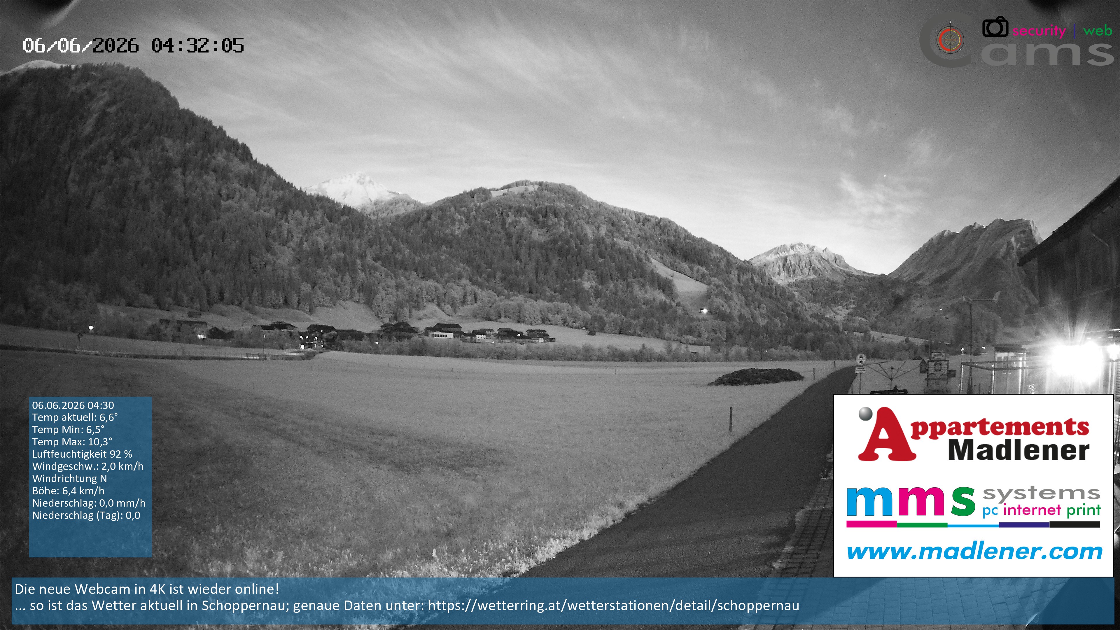 Archiv Foto Webcam Schoppernau Unterdorf im Bregenzerwald
