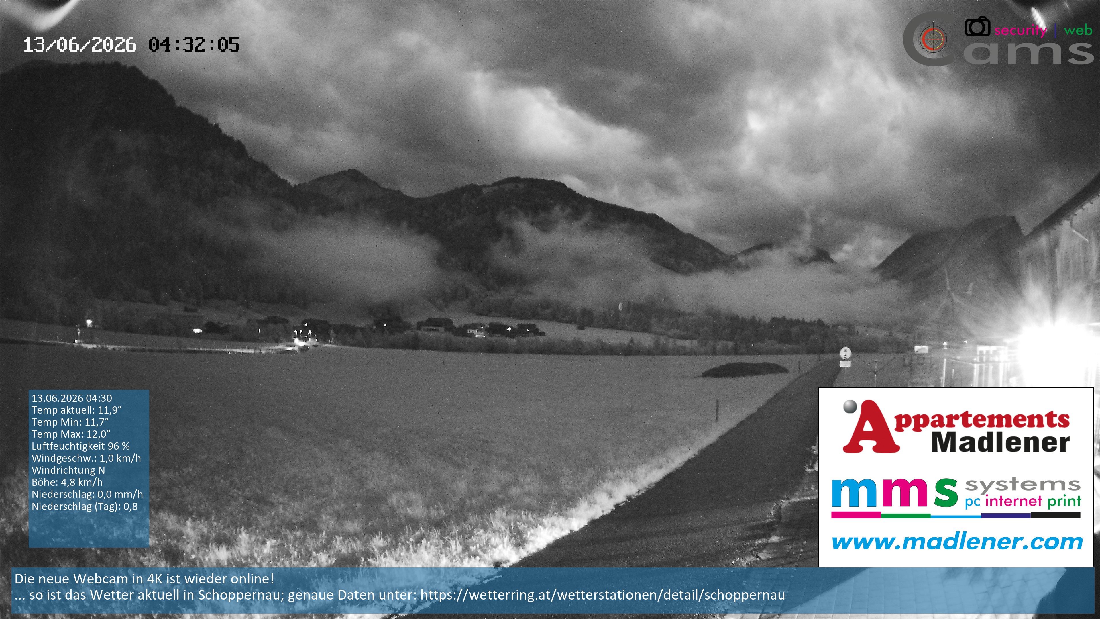 Archiv Foto Webcam Schoppernau Unterdorf im Bregenzerwald