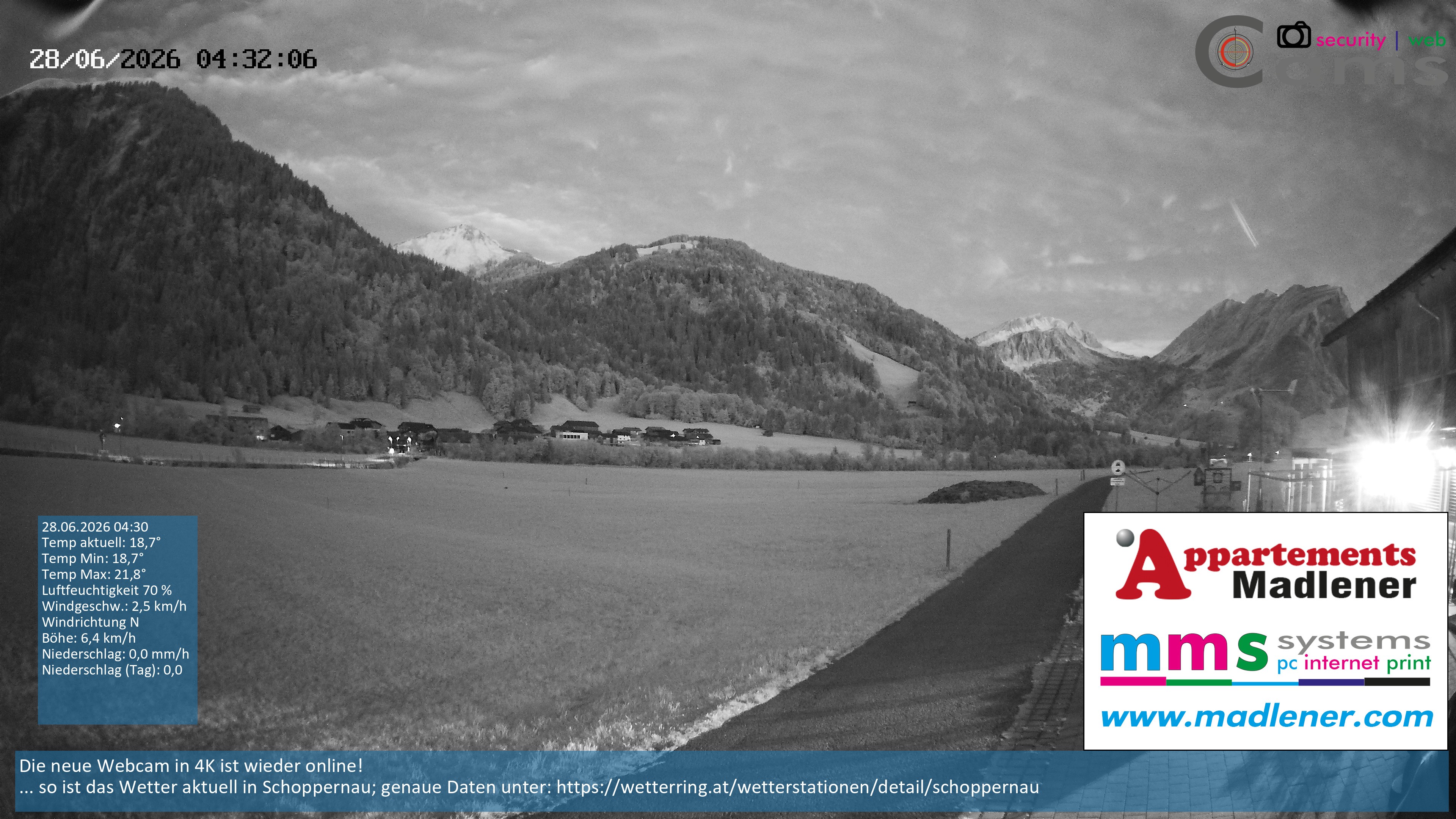 Archiv Foto Webcam Schoppernau Unterdorf im Bregenzerwald