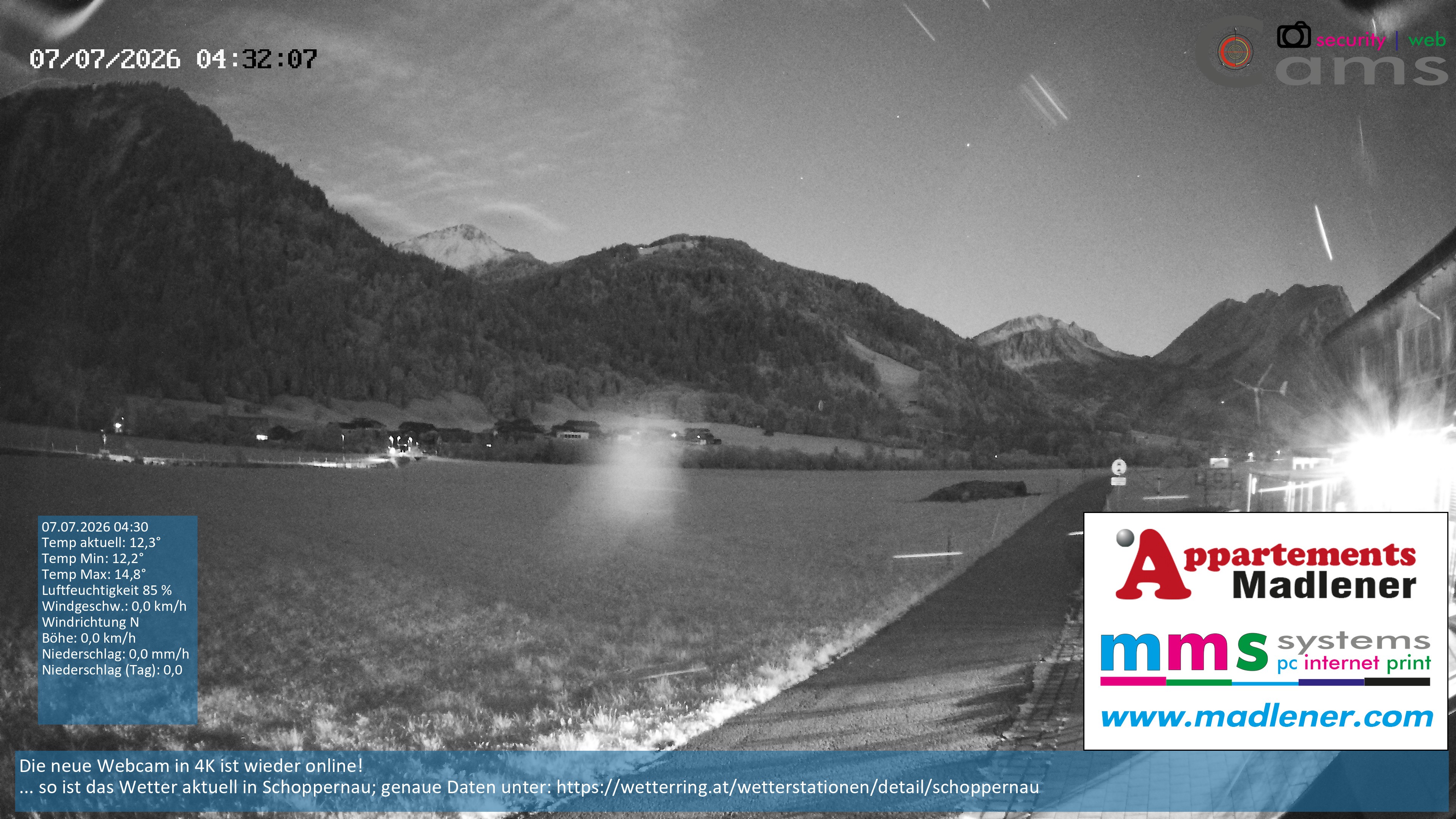 Archiv Foto Webcam Schoppernau Unterdorf im Bregenzerwald
