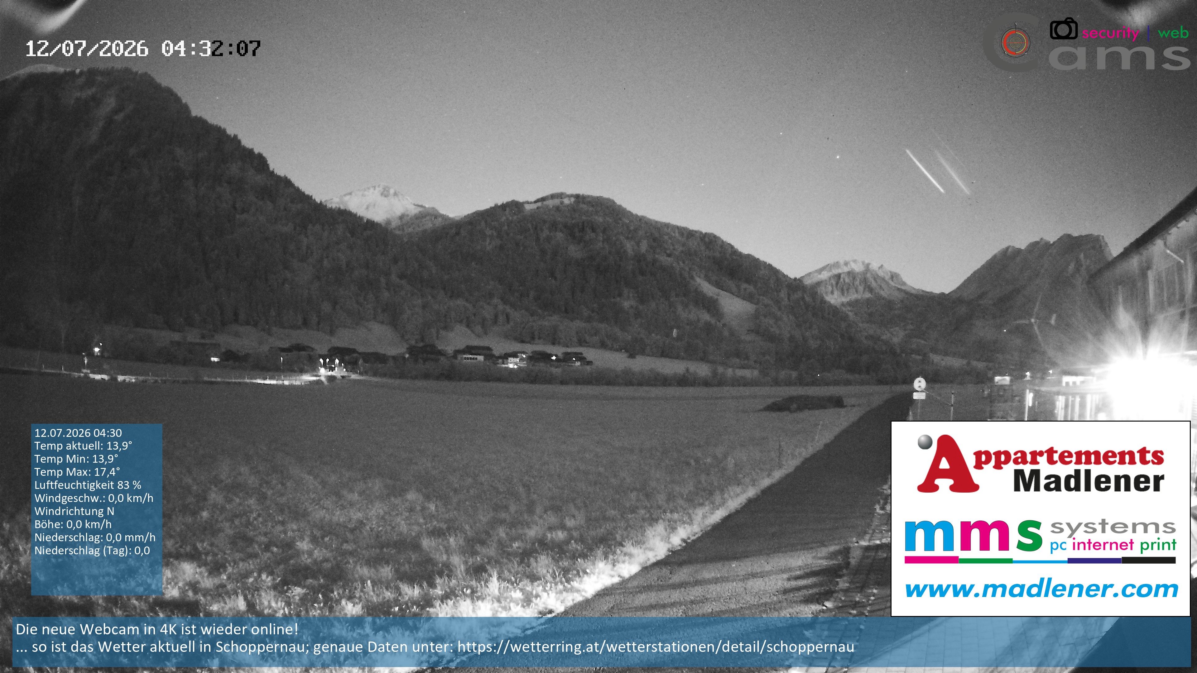 Archiv Foto Webcam Schoppernau Unterdorf im Bregenzerwald