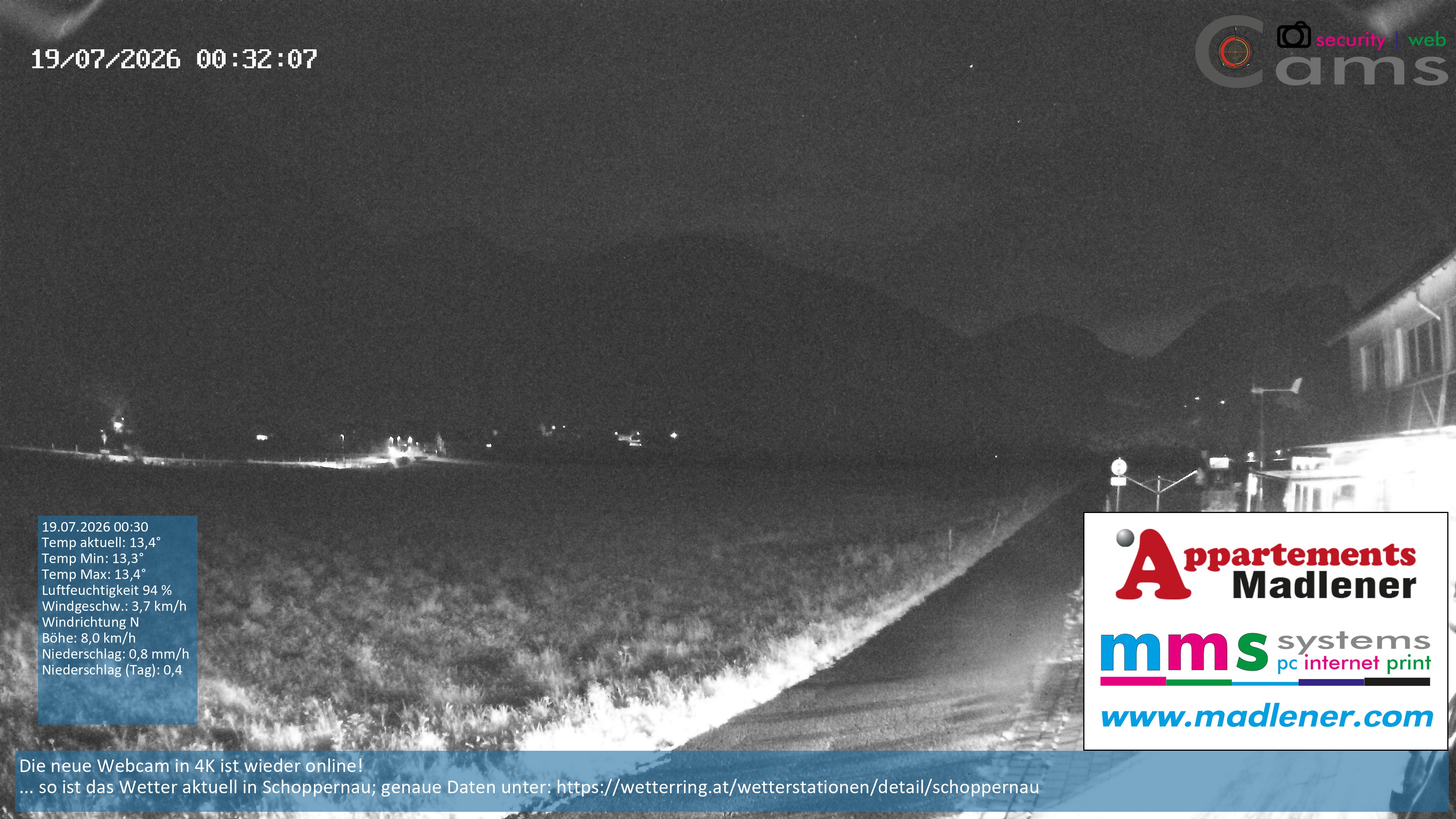 Archived image Webcam Schoppernau lower valley in the Bregenzerwald