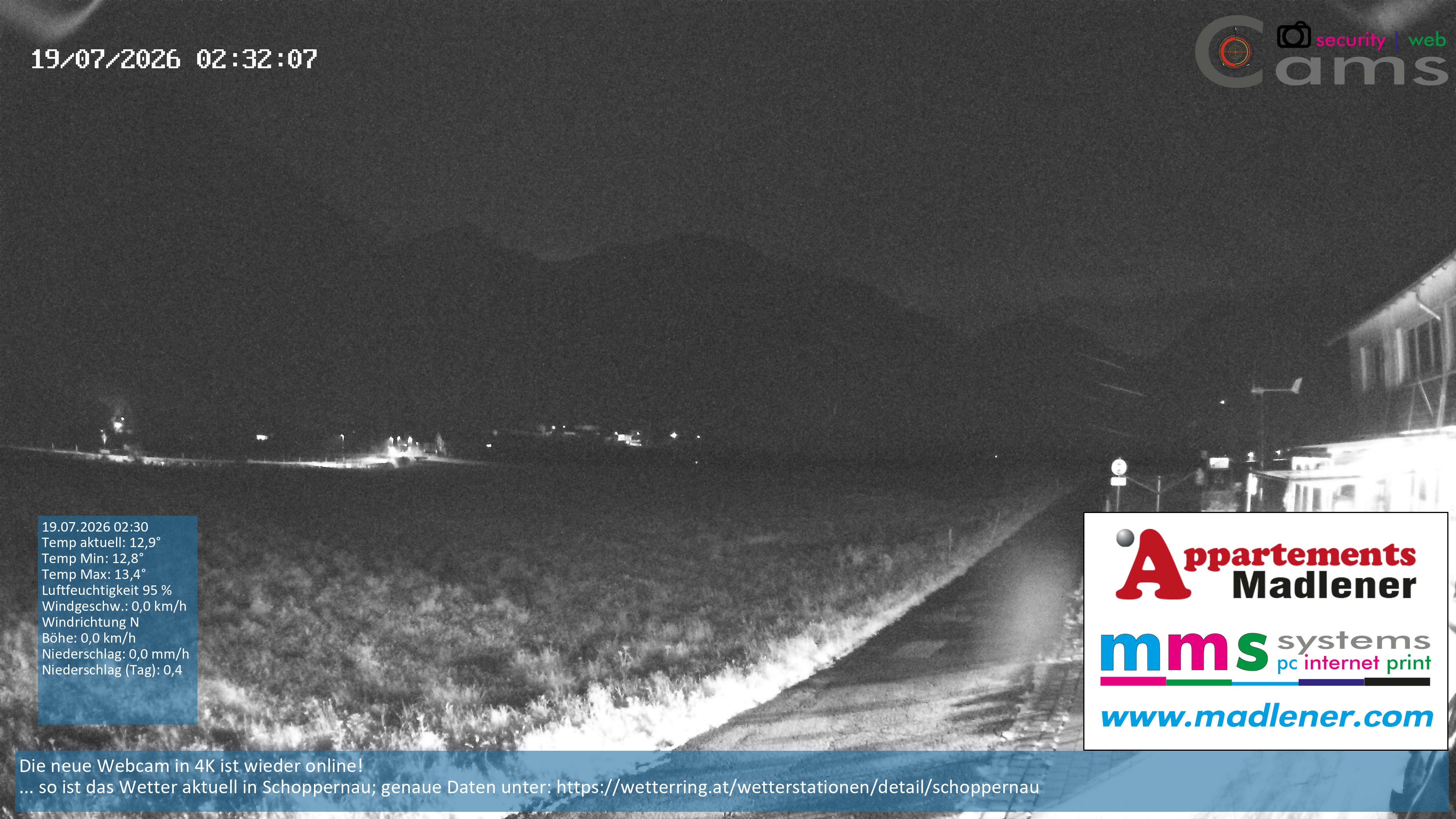 Archived image Webcam Schoppernau lower valley in the Bregenzerwald