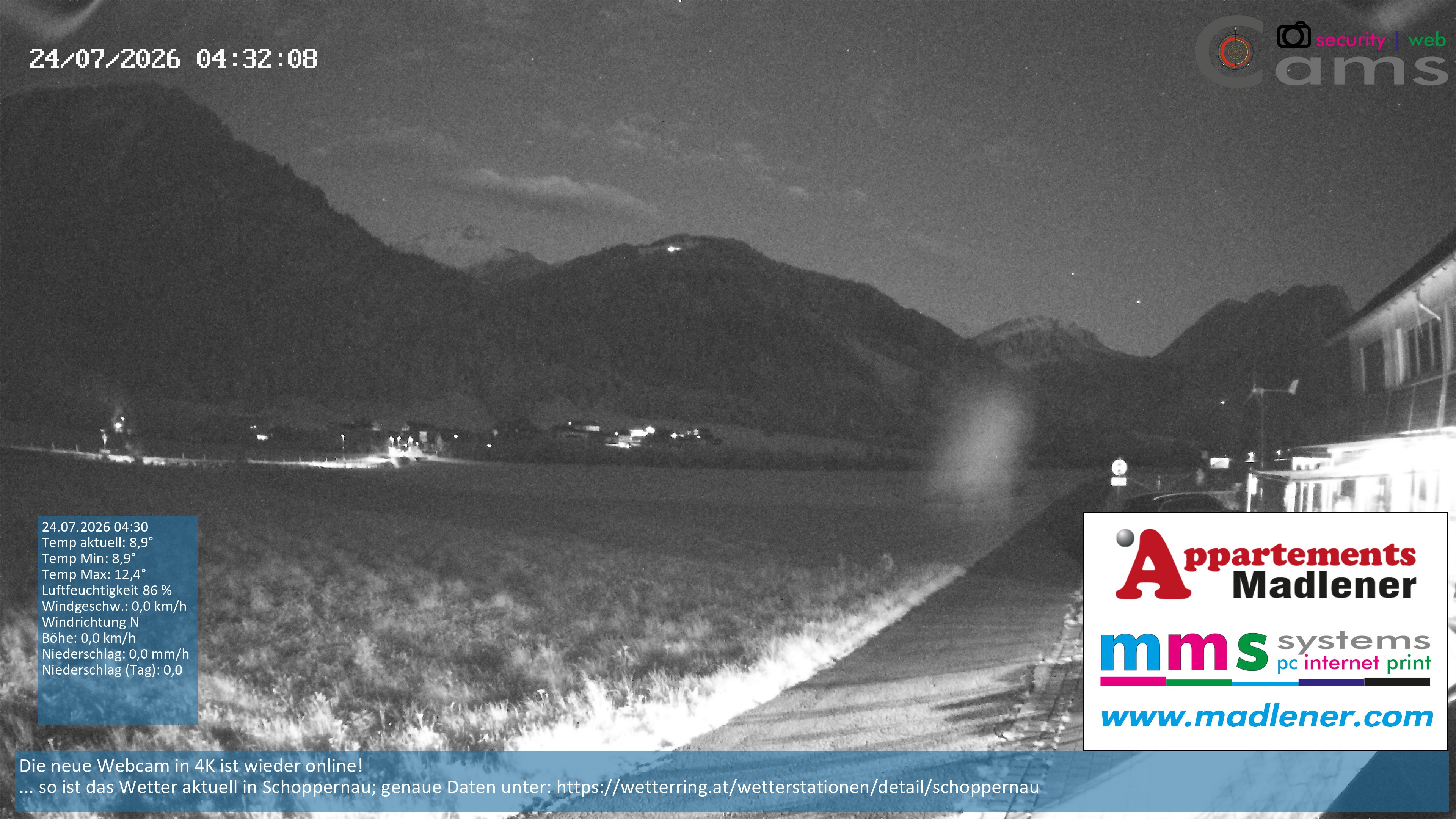 Archiv Foto Webcam Schoppernau Unterdorf im Bregenzerwald