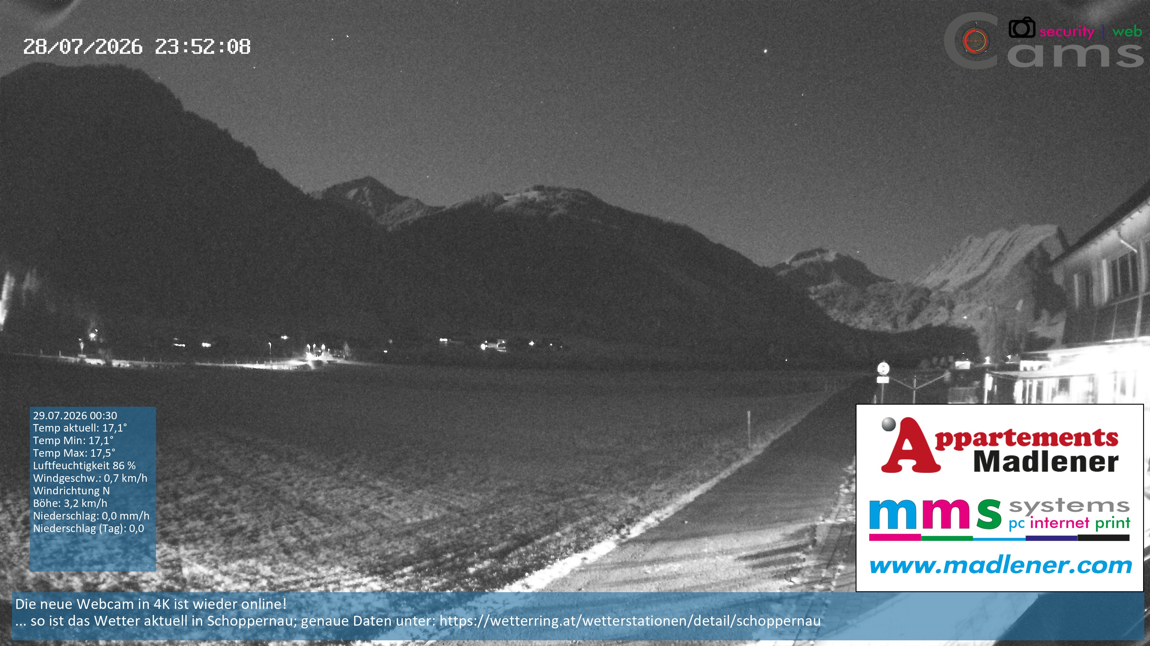 Archiv Foto Webcam Schoppernau Unterdorf im Bregenzerwald