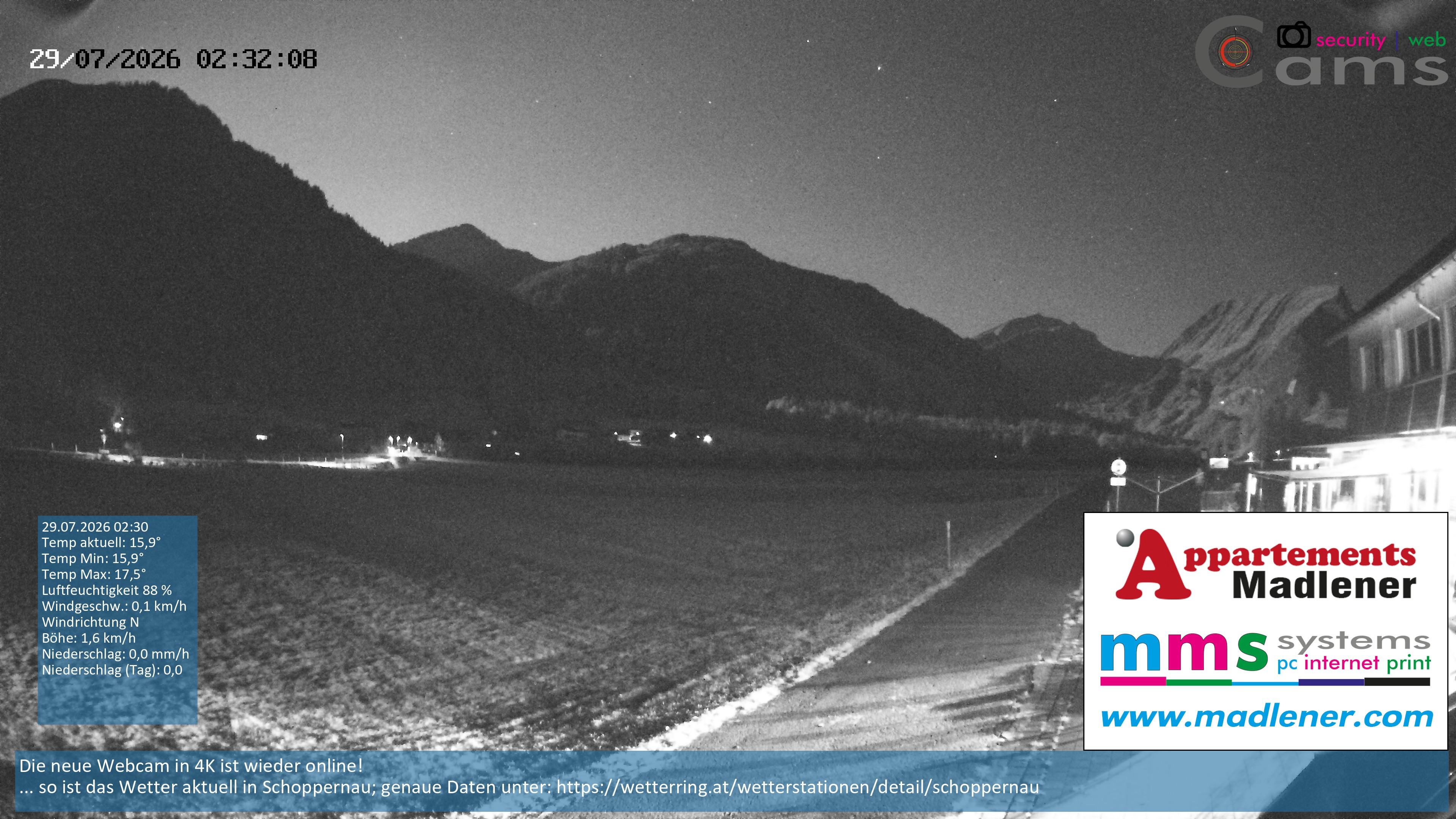 Archiv Foto Webcam Schoppernau Unterdorf im Bregenzerwald
