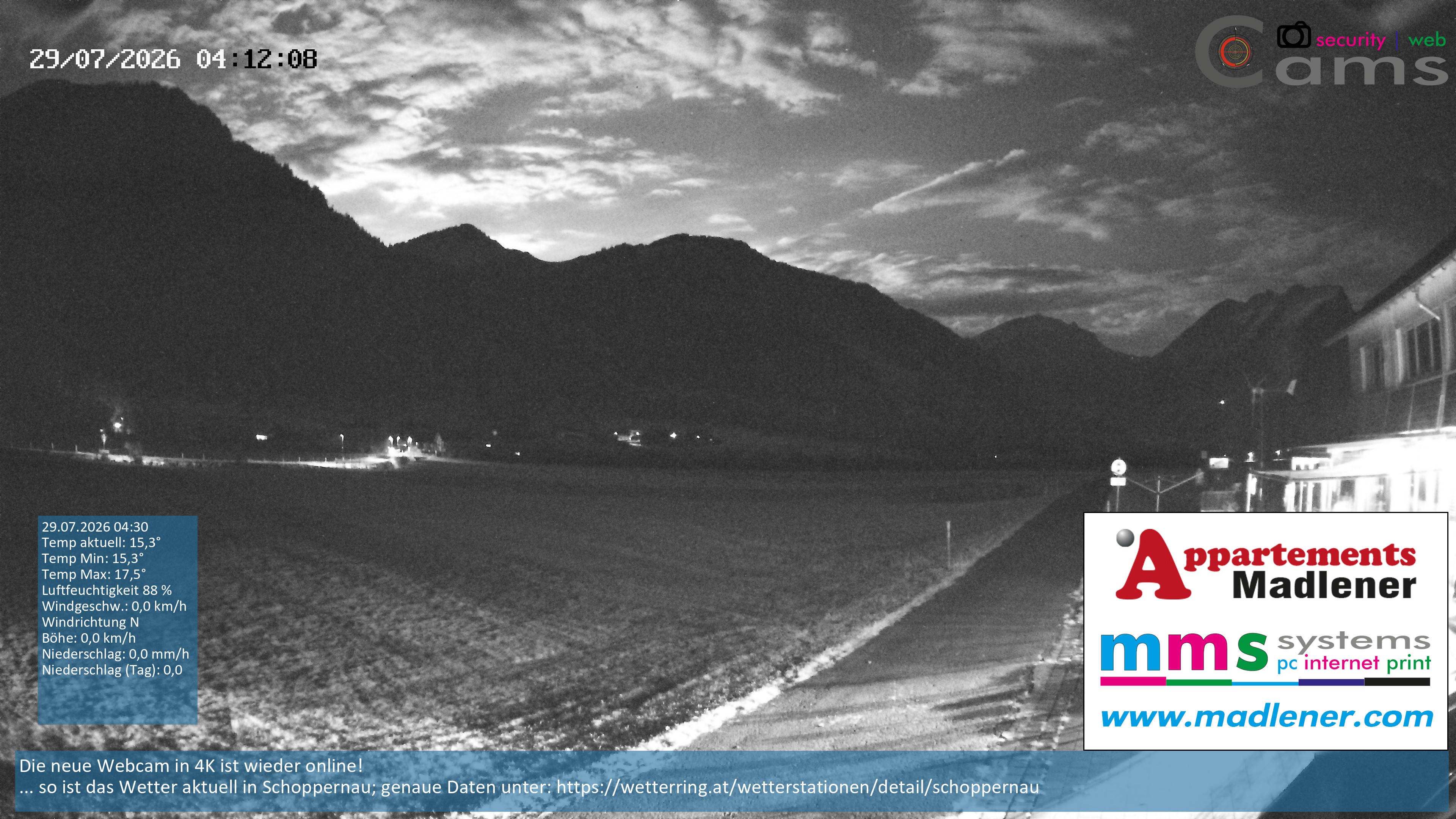 Archiv Foto Webcam Schoppernau Unterdorf im Bregenzerwald