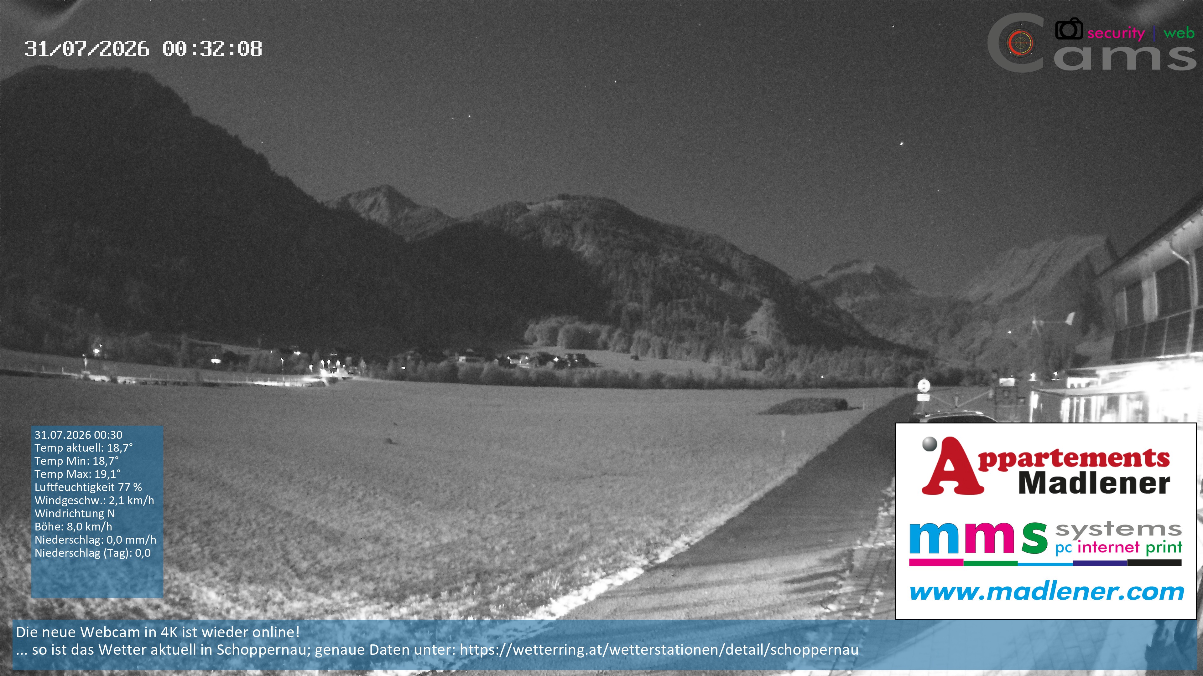 Archiv Foto Webcam Schoppernau Unterdorf im Bregenzerwald