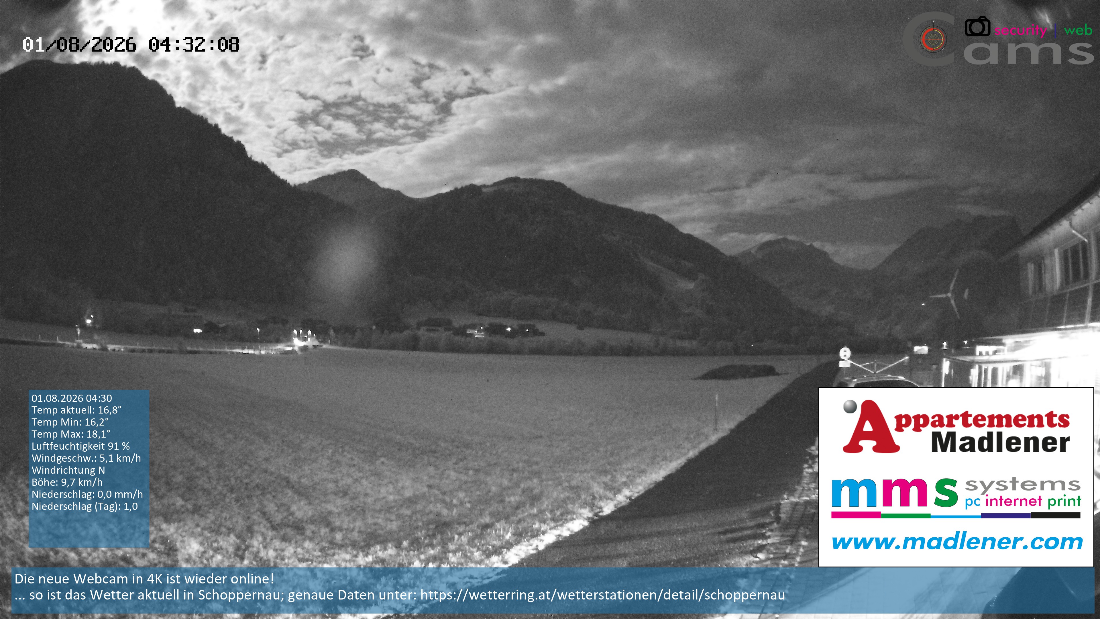Archiv Foto Webcam Schoppernau Unterdorf im Bregenzerwald