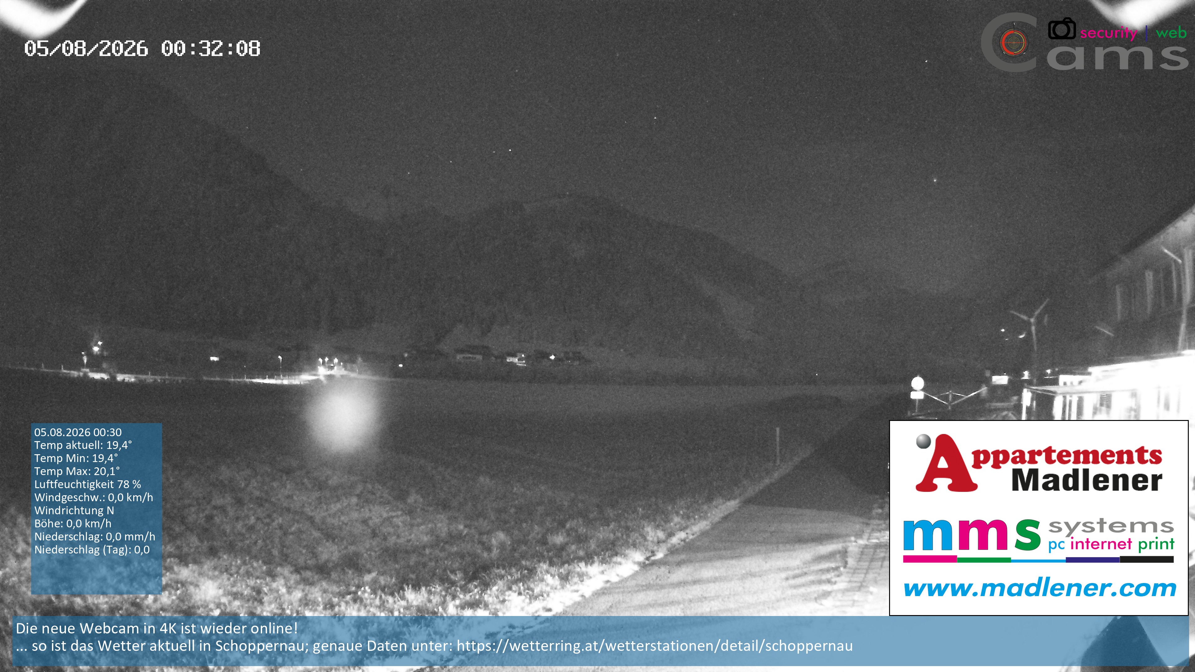 Archived image Webcam Schoppernau lower valley in the Bregenzerwald