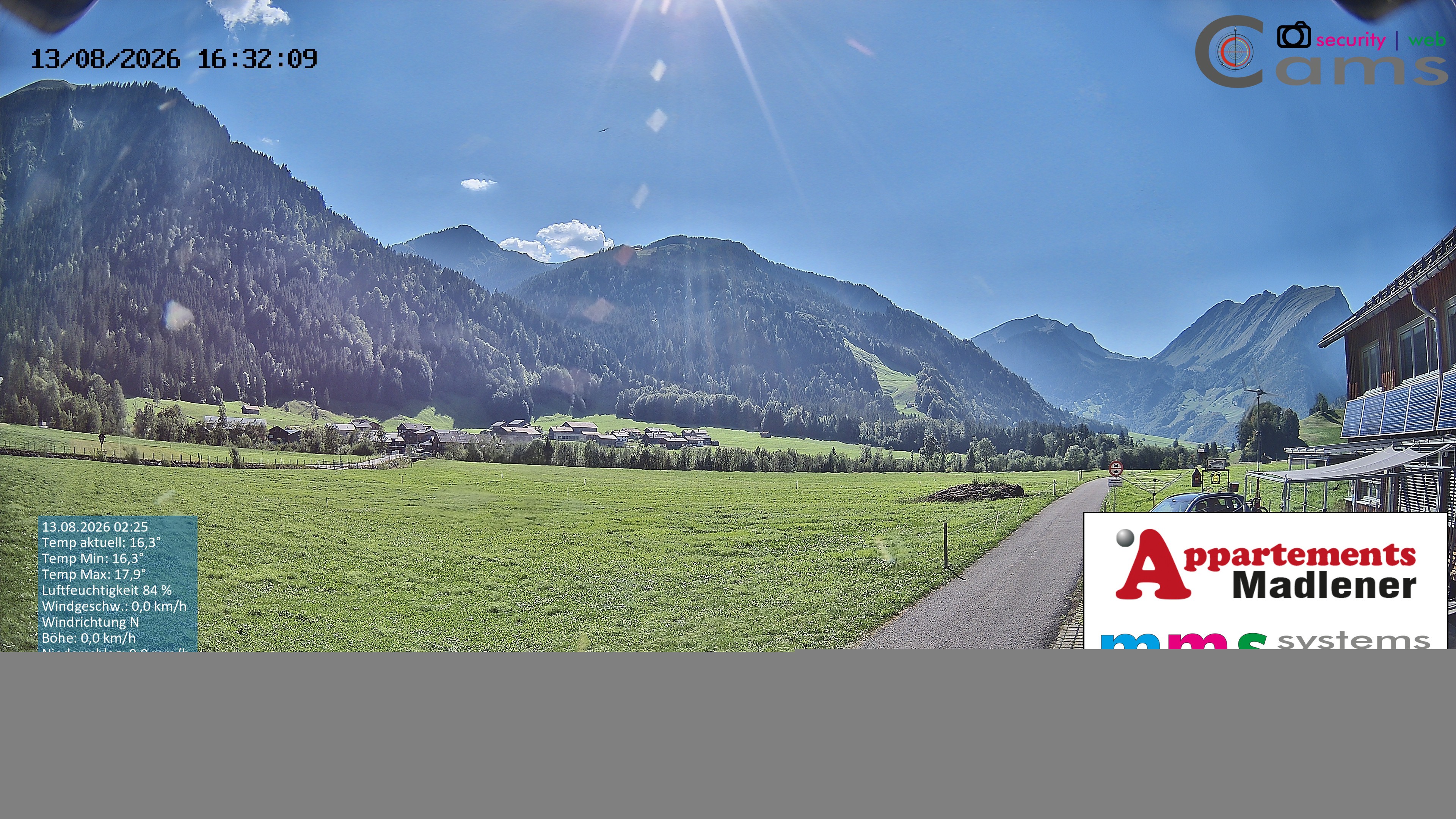 Archiv Foto Webcam Schoppernau Unterdorf im Bregenzerwald