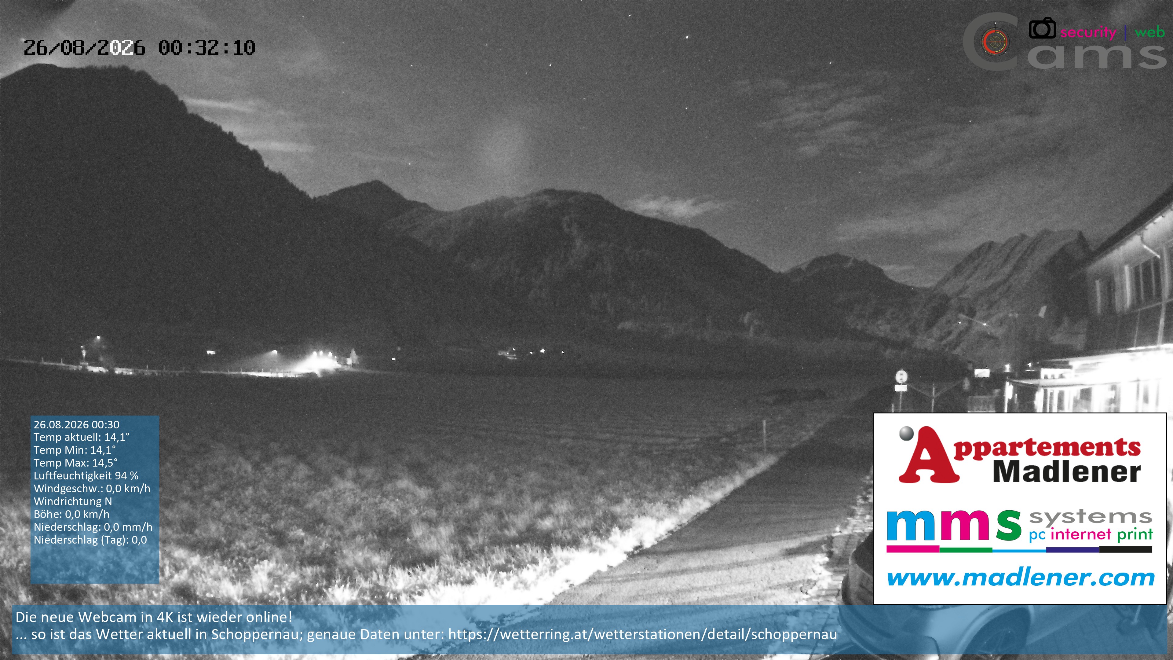 Archiv Foto Webcam Schoppernau Unterdorf im Bregenzerwald