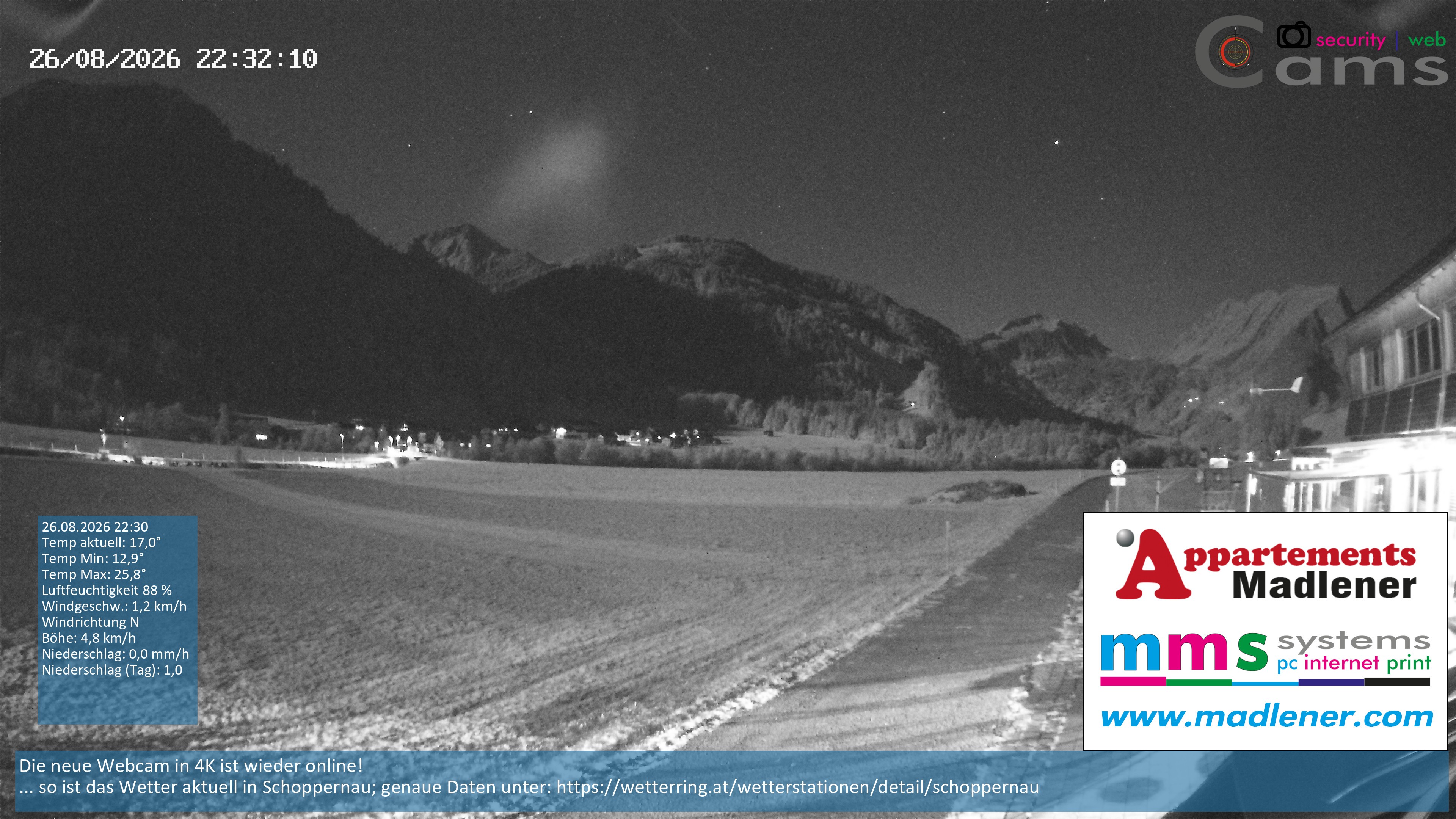 Archiv Foto Webcam Schoppernau Unterdorf im Bregenzerwald