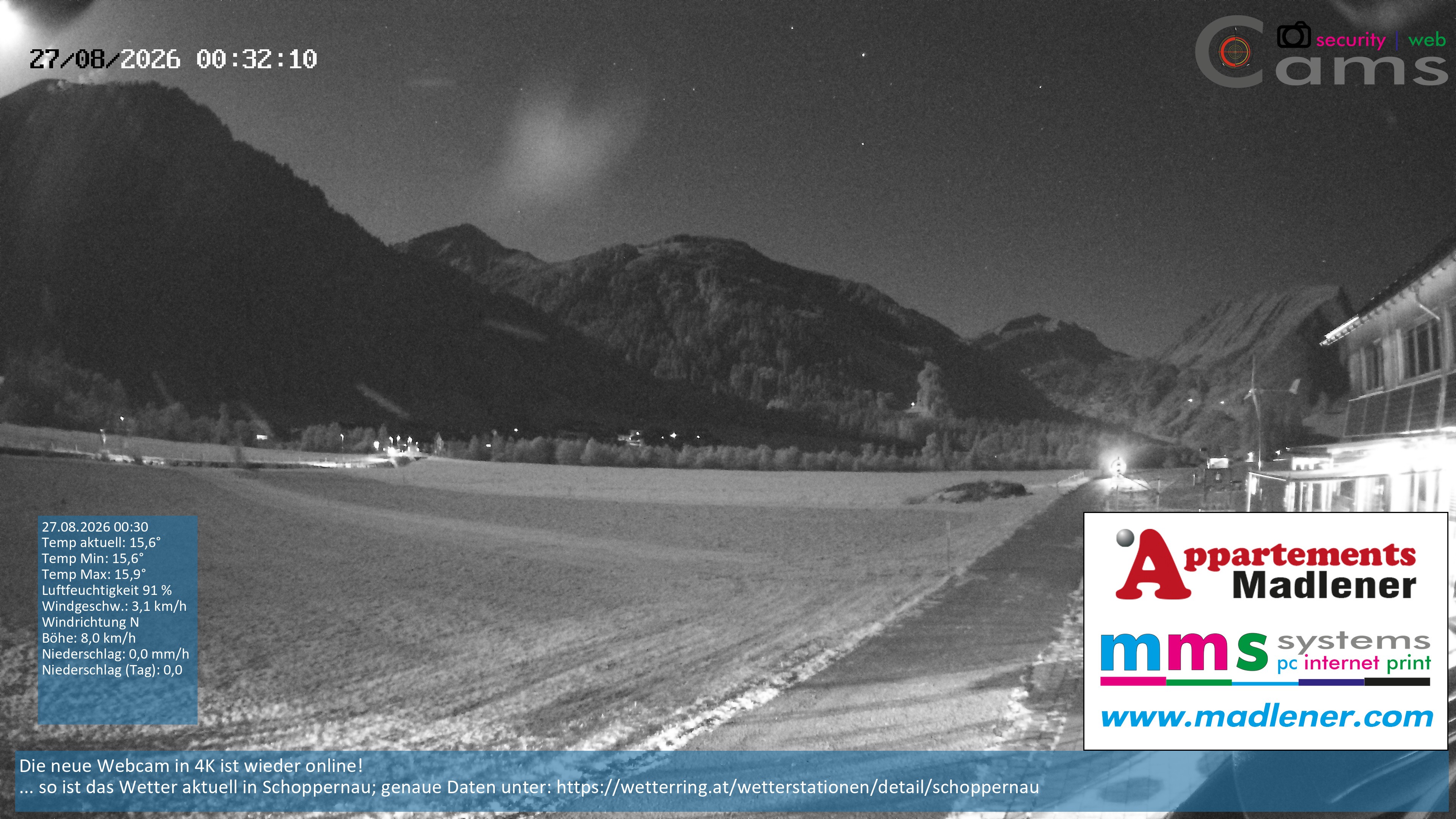 Archiv Foto Webcam Schoppernau Unterdorf im Bregenzerwald
