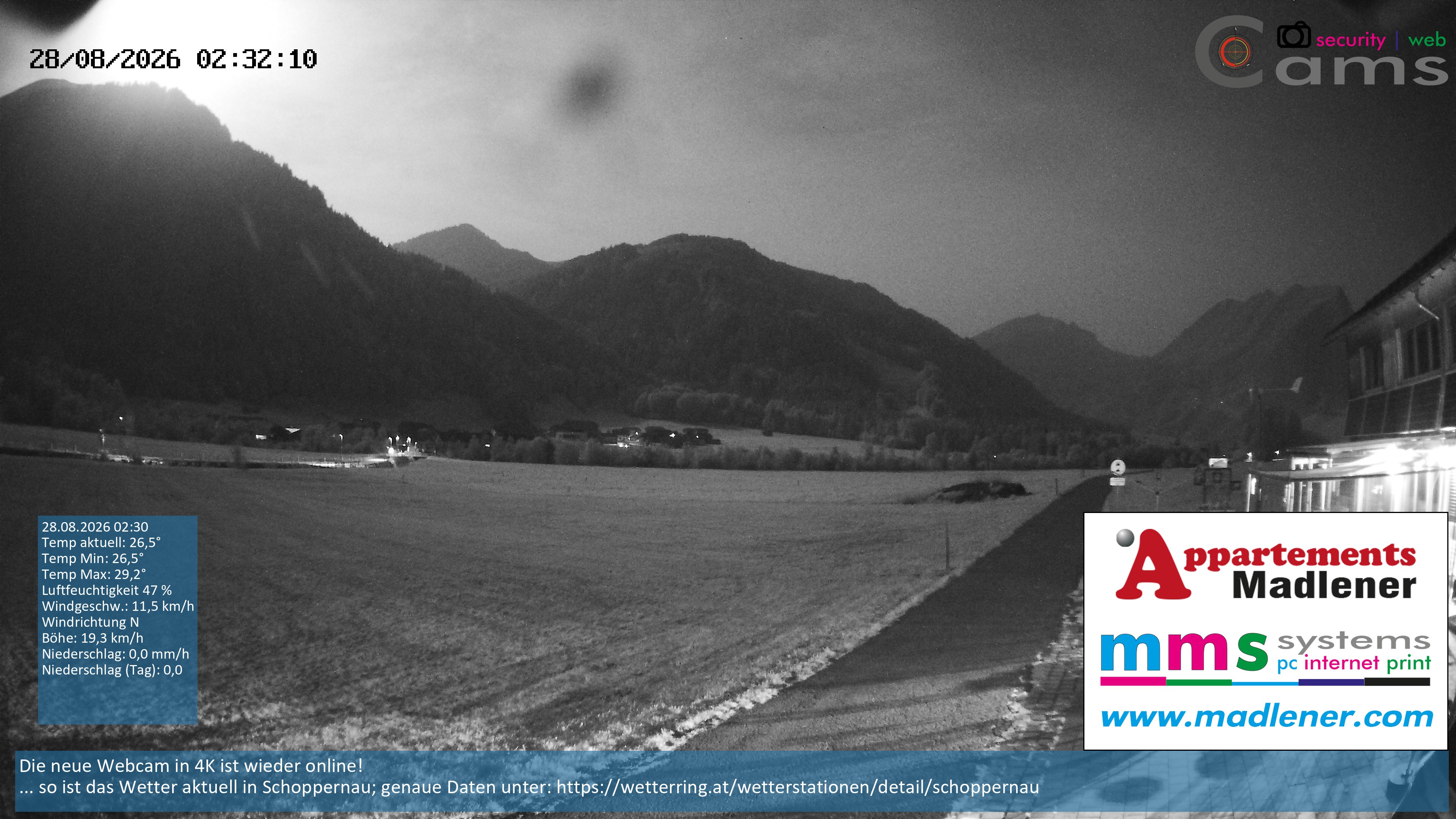Archiv Foto Webcam Schoppernau Unterdorf im Bregenzerwald