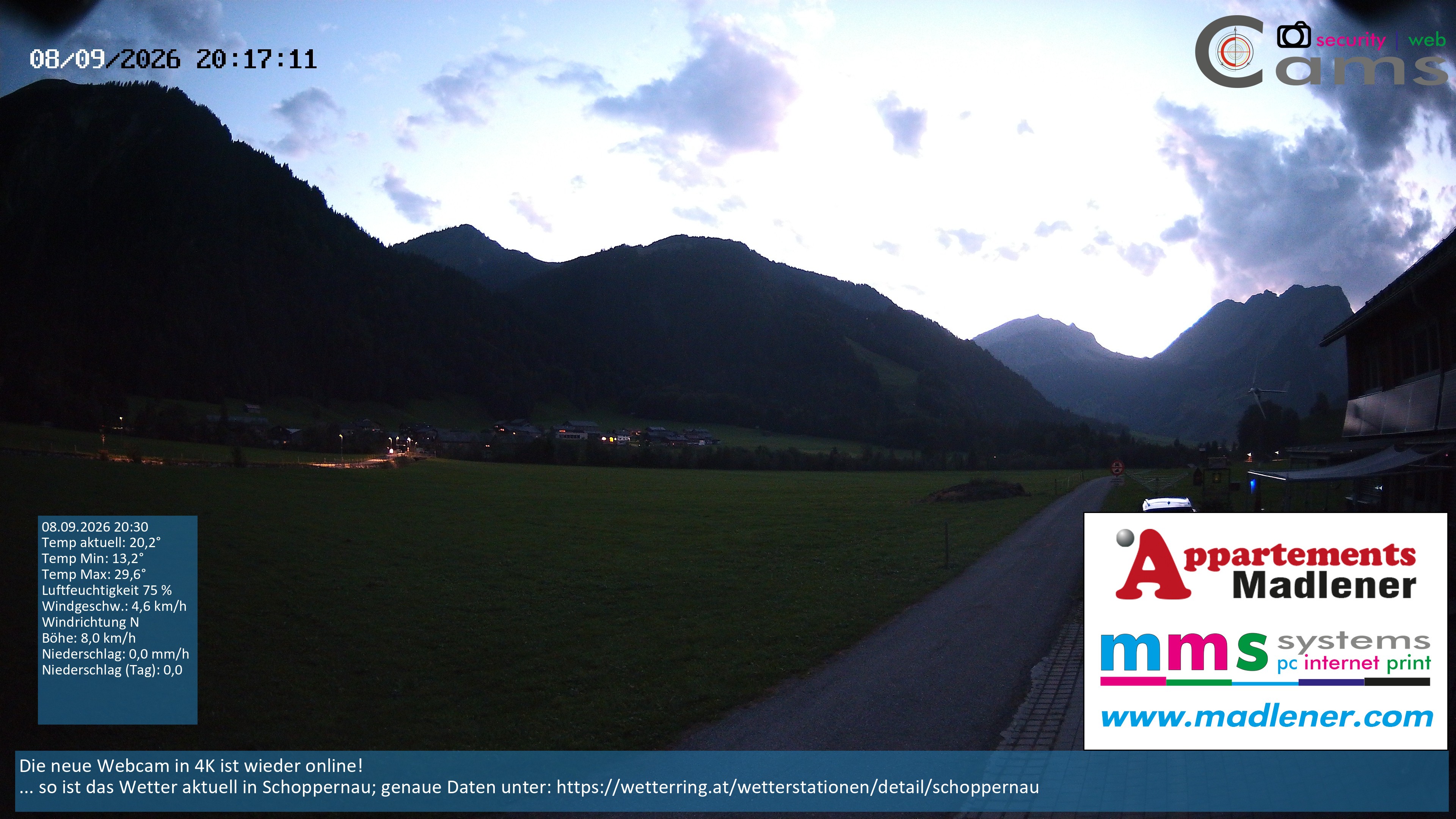 Archiv Foto Webcam Schoppernau Unterdorf im Bregenzerwald