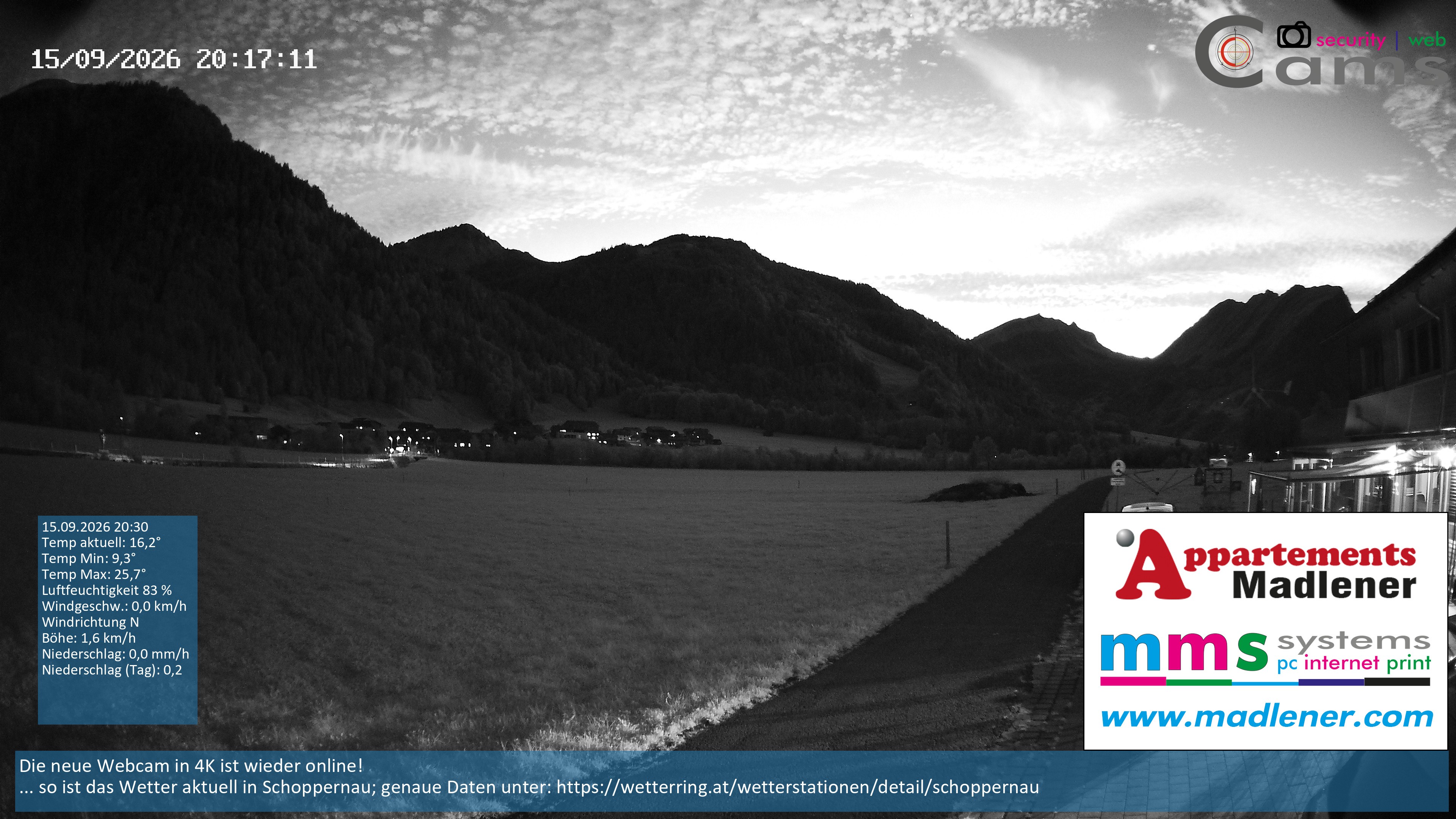 Archiv Foto Webcam Schoppernau Unterdorf im Bregenzerwald