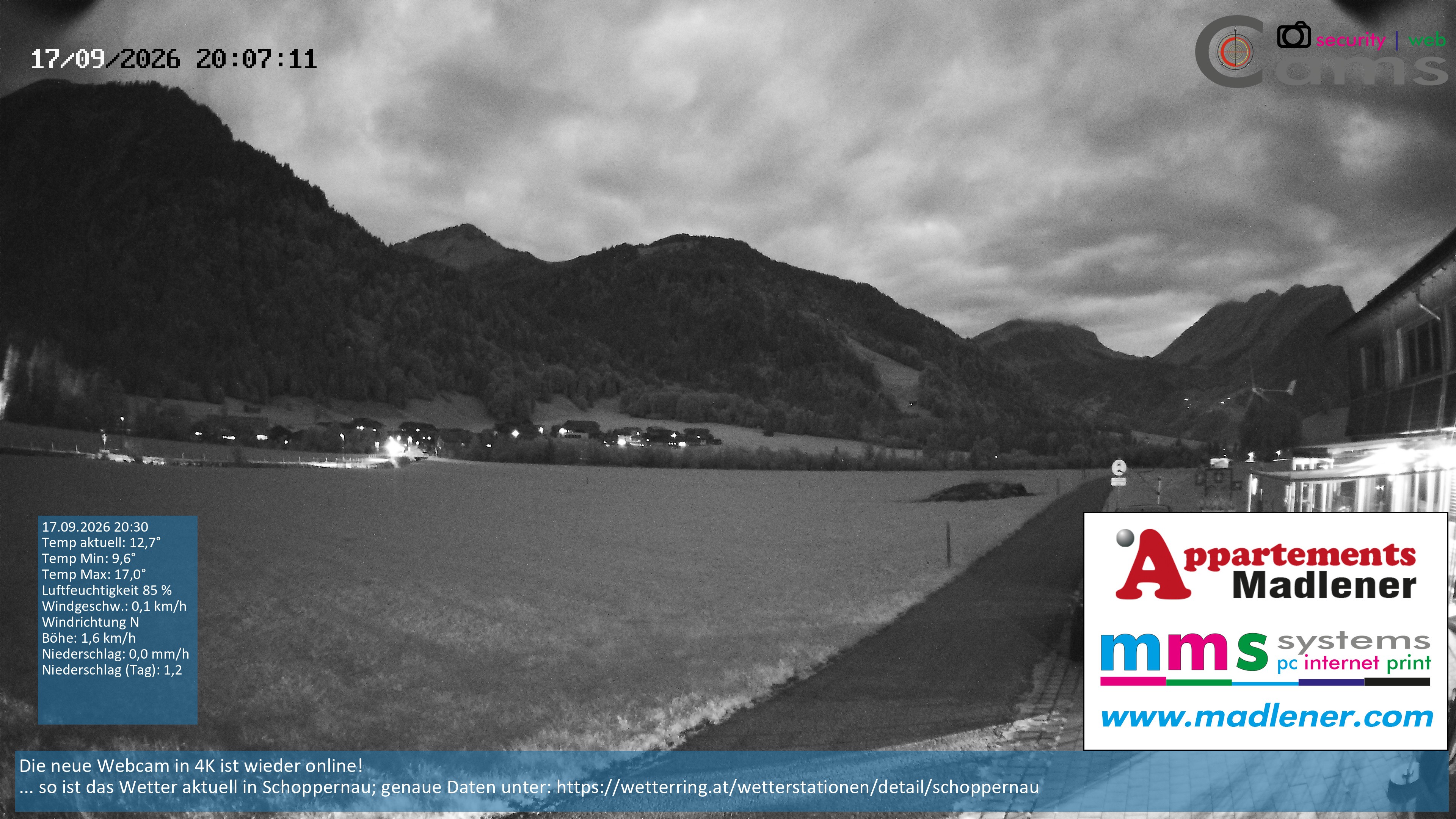 Archiv Foto Webcam Schoppernau Unterdorf im Bregenzerwald