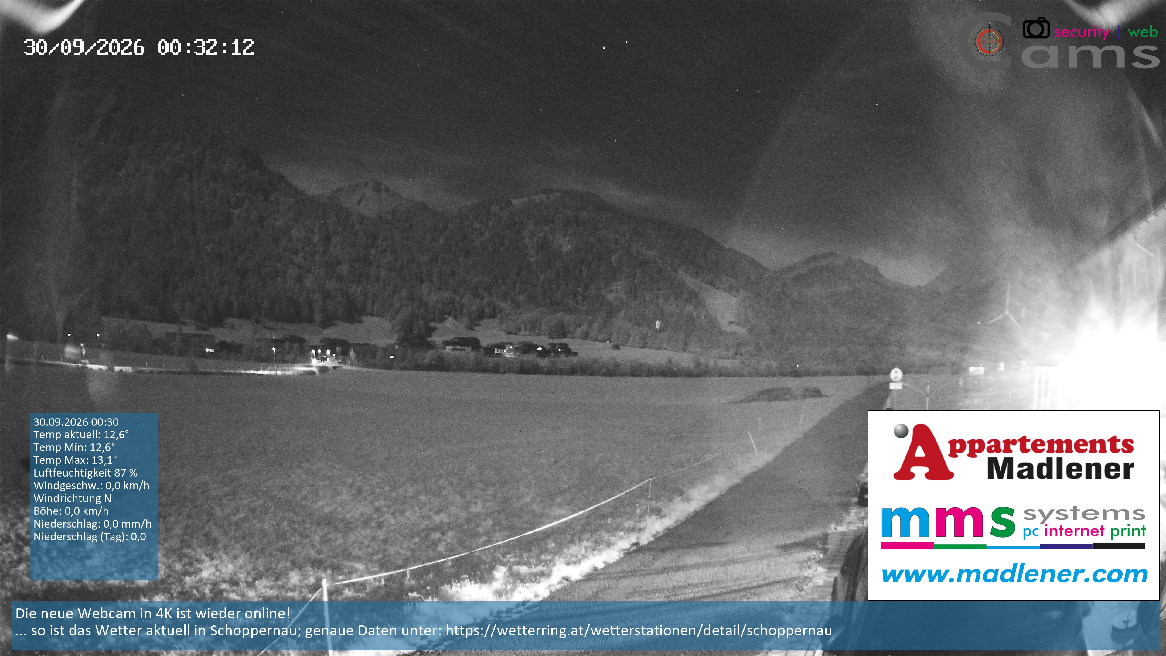 Archiv Foto Webcam Schoppernau Unterdorf im Bregenzerwald