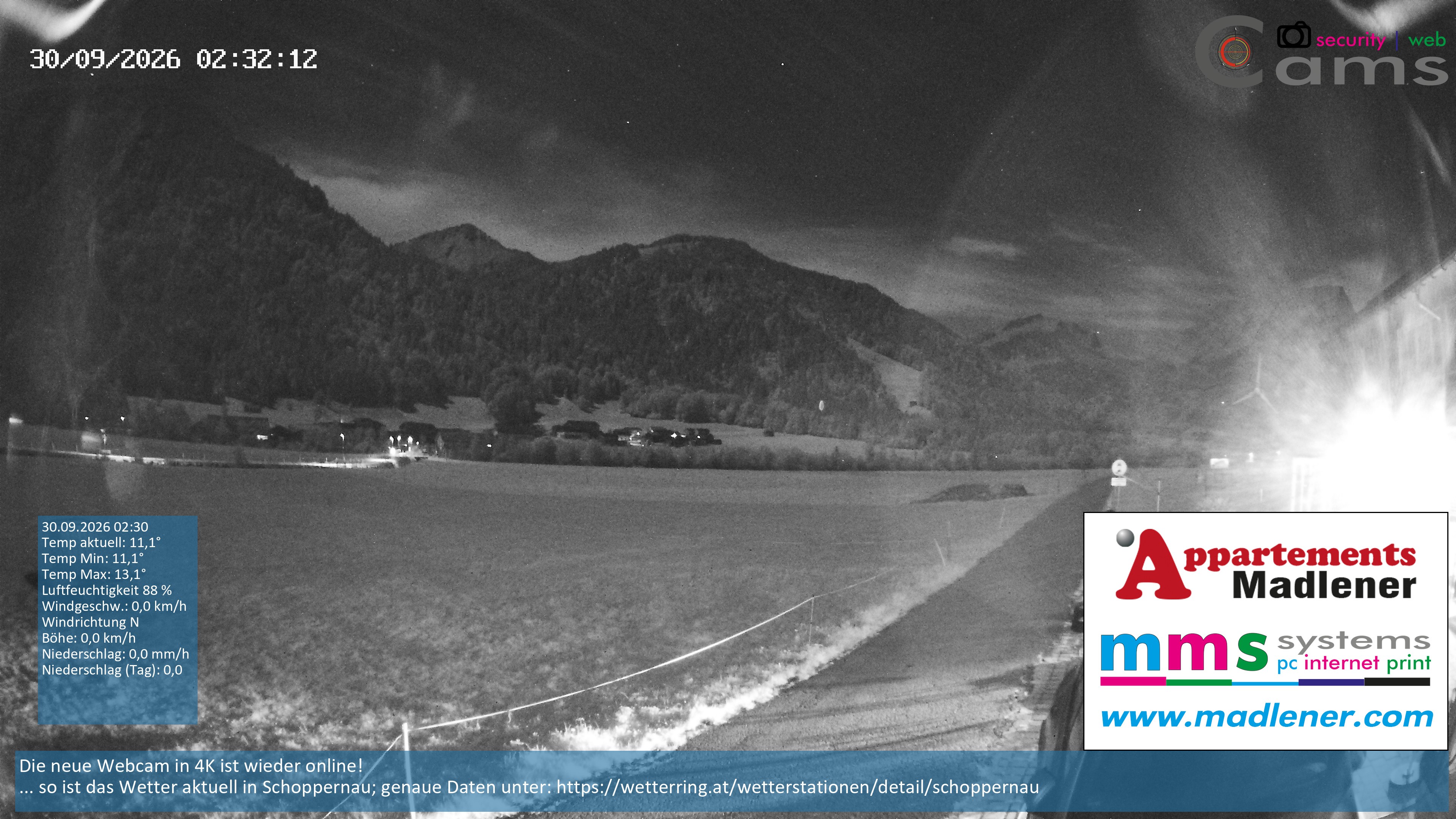 Archiv Foto Webcam Schoppernau Unterdorf im Bregenzerwald