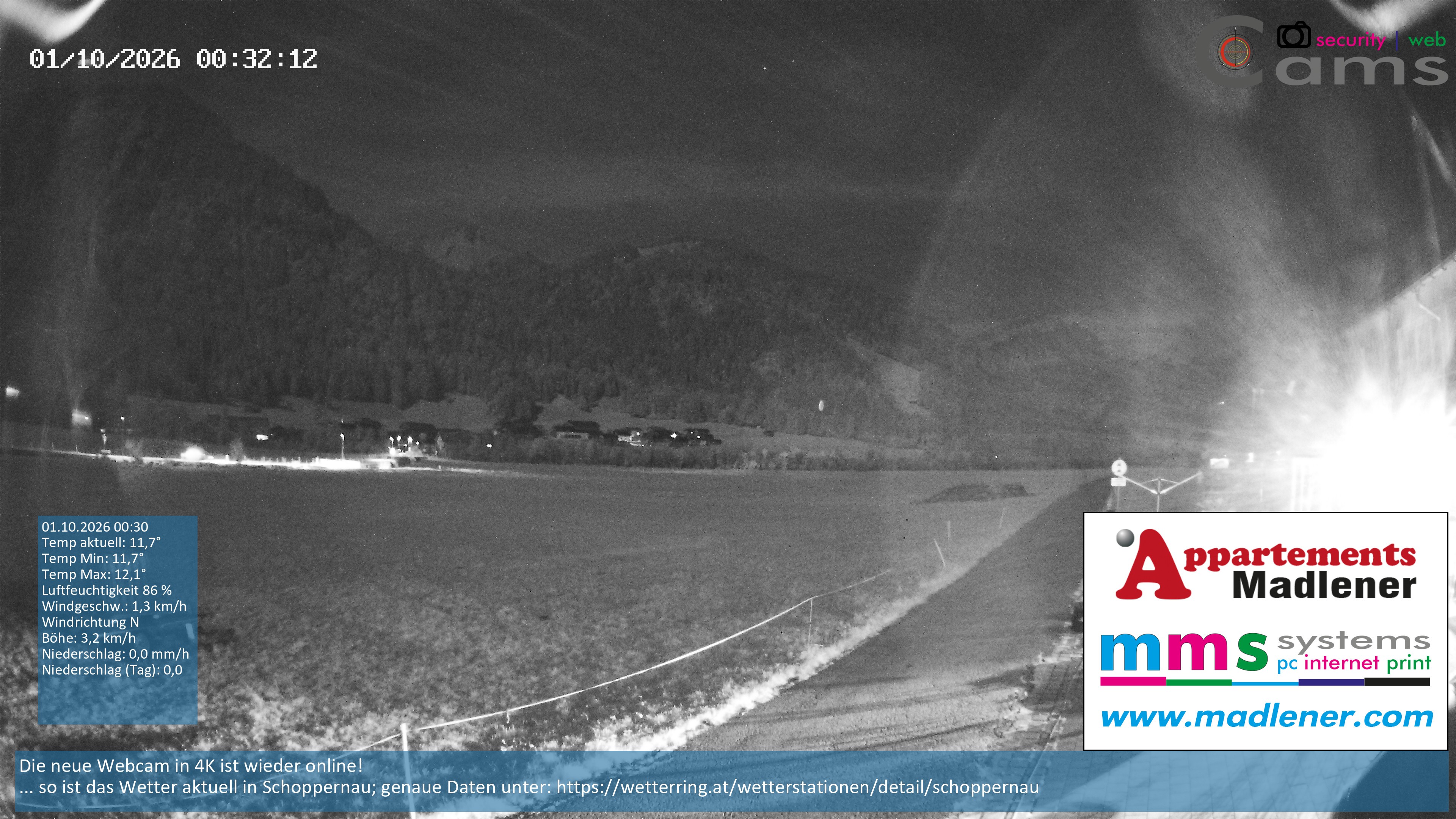 Archived image Webcam Schoppernau lower valley in the Bregenzerwald