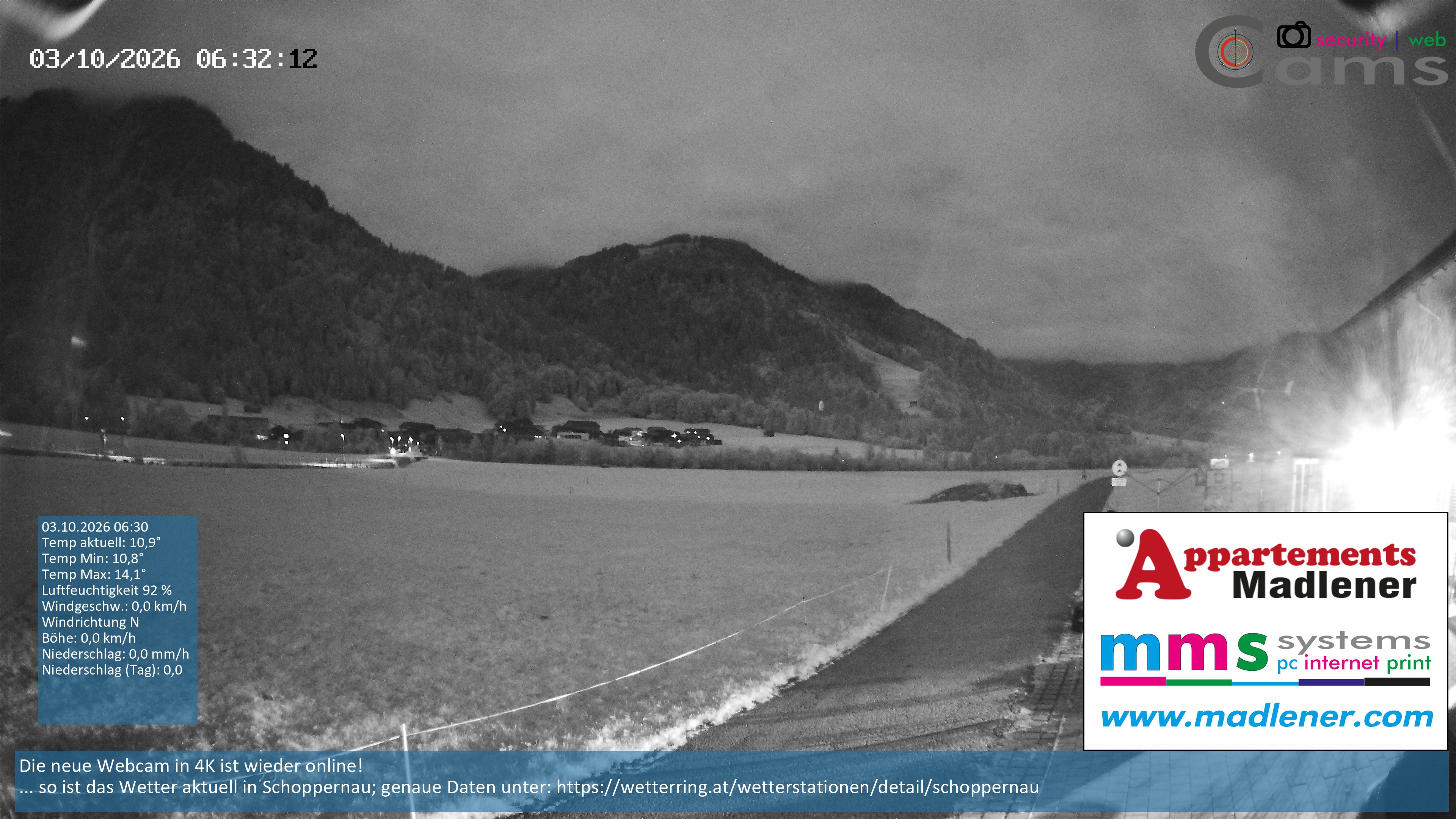 Archived image Webcam Schoppernau lower valley in the Bregenzerwald