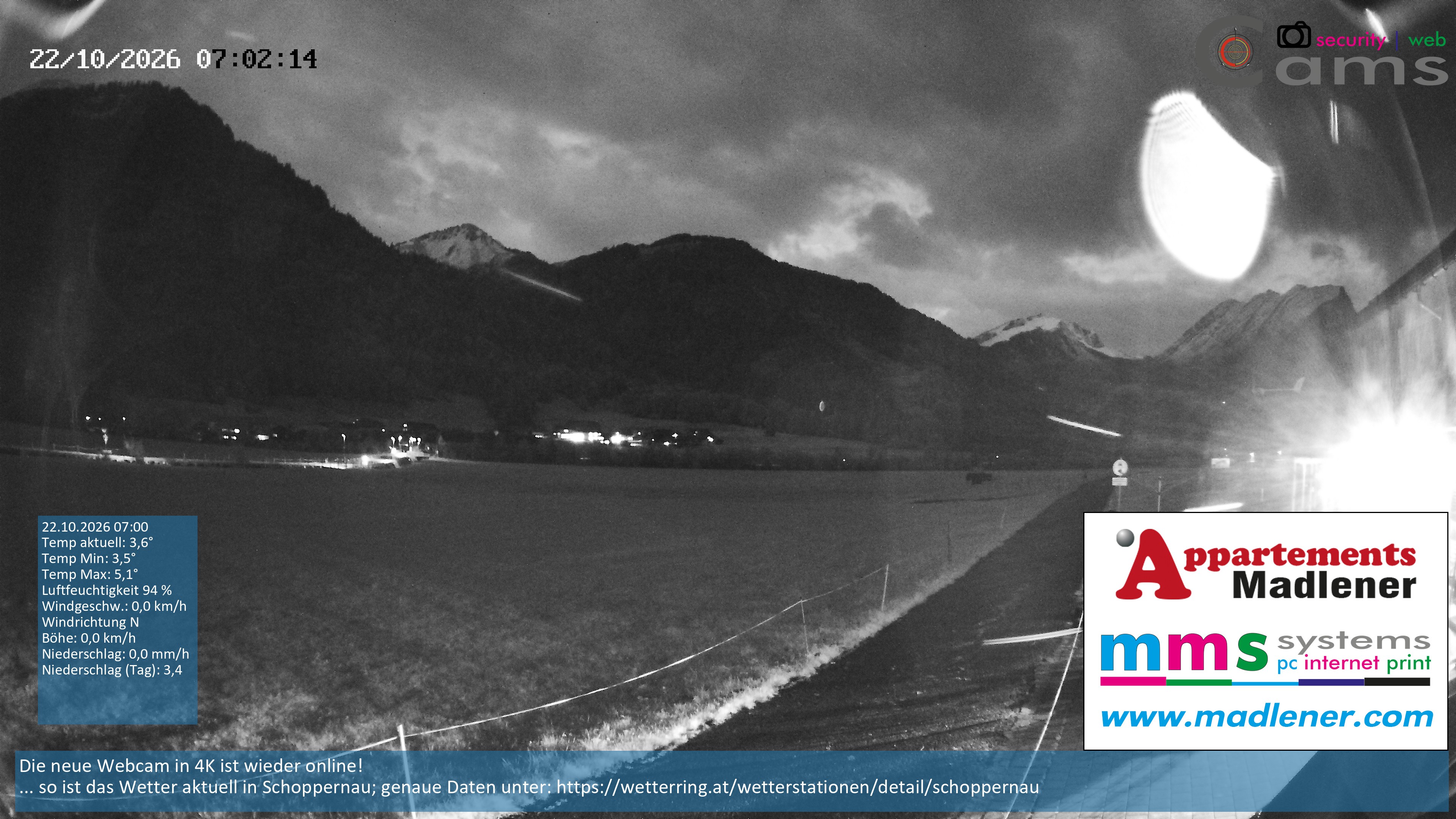 Archived image Webcam Schoppernau lower valley in the Bregenzerwald