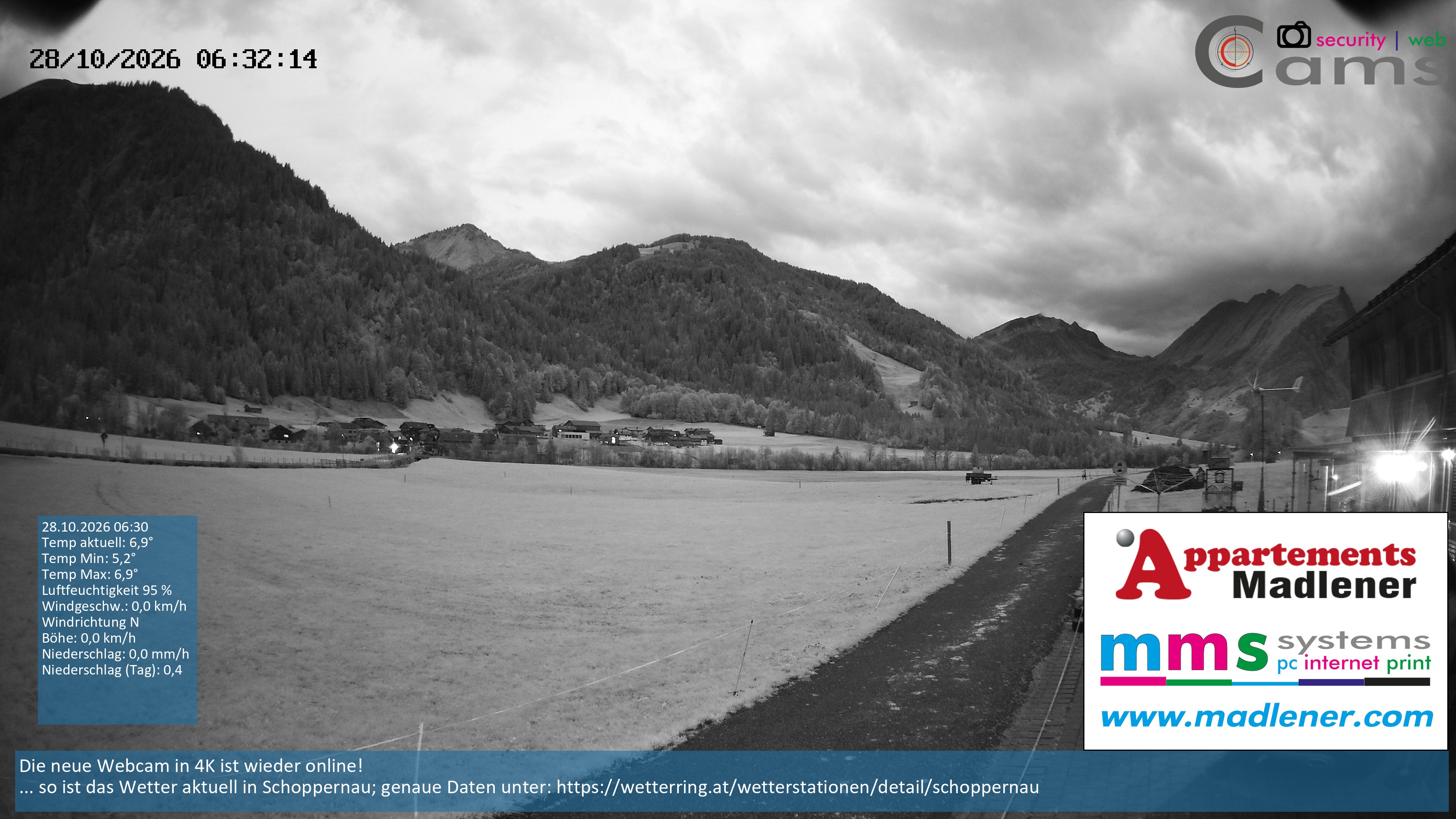 Archiv Foto Webcam Schoppernau Unterdorf im Bregenzerwald