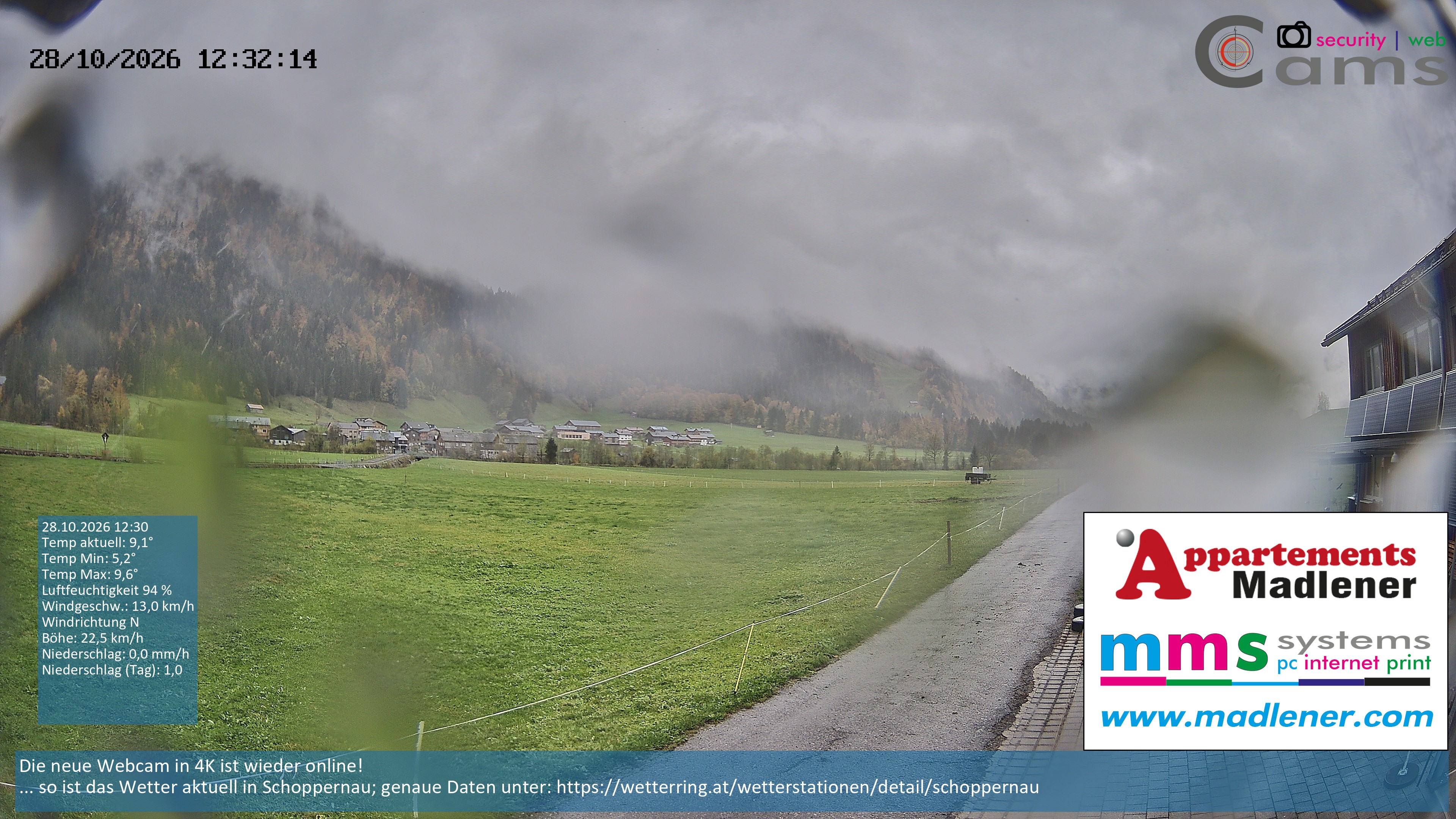 Archiv Foto Webcam Schoppernau Unterdorf im Bregenzerwald