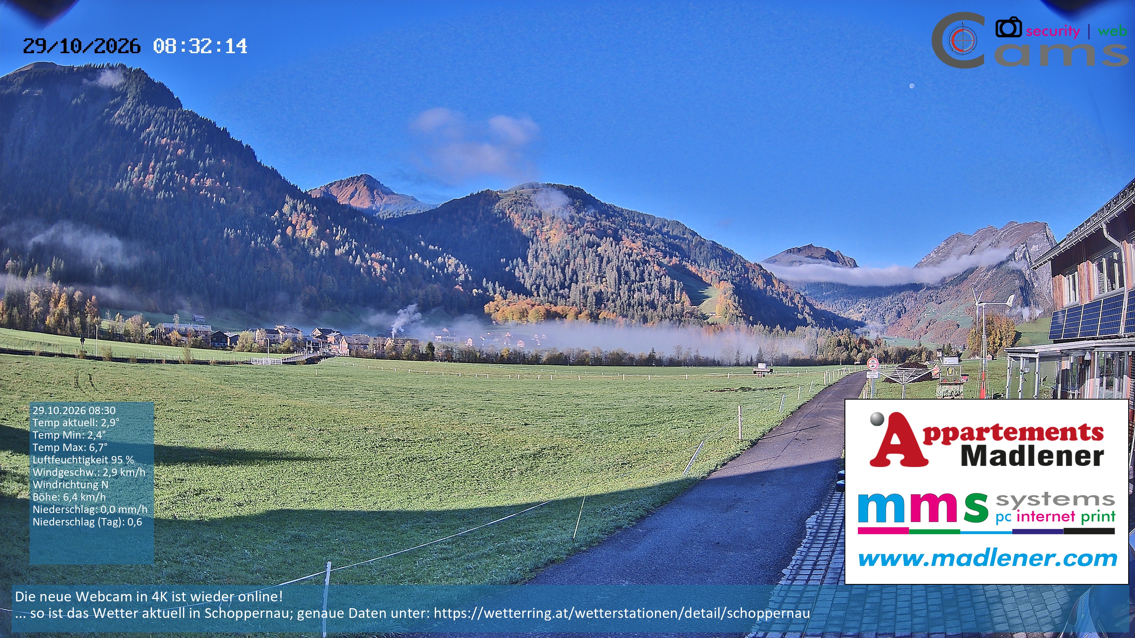 Archiv Foto Webcam Schoppernau Unterdorf im Bregenzerwald
