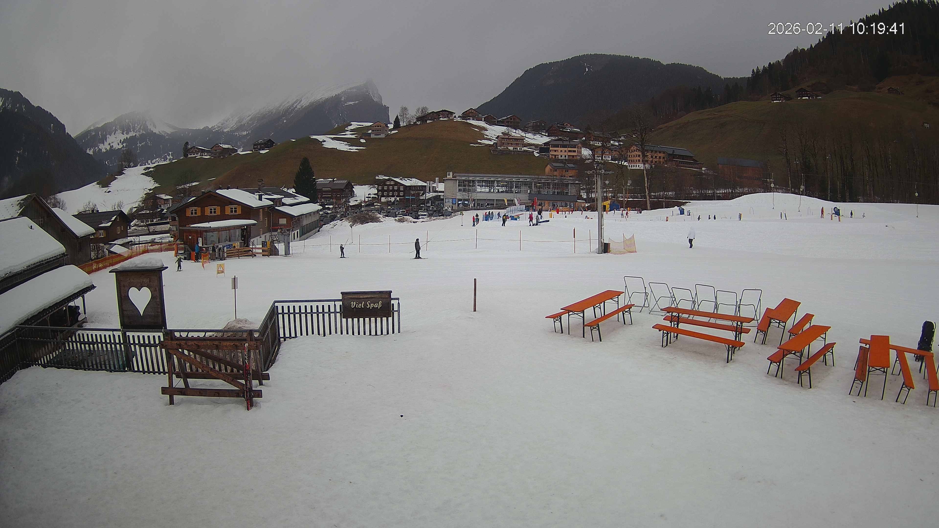 Archived image Webcam Hotel "Schrannen-Hof" at mountain "Diedamskopf"