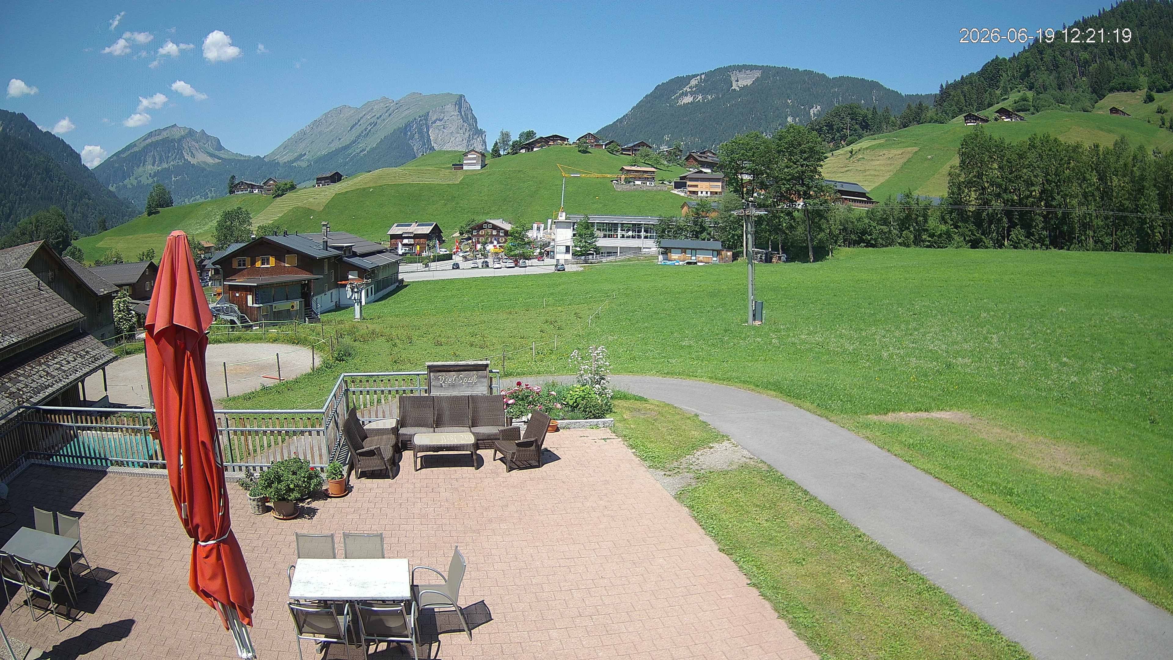 Archived image Webcam Hotel "Schrannen-Hof" at mountain "Diedamskopf"