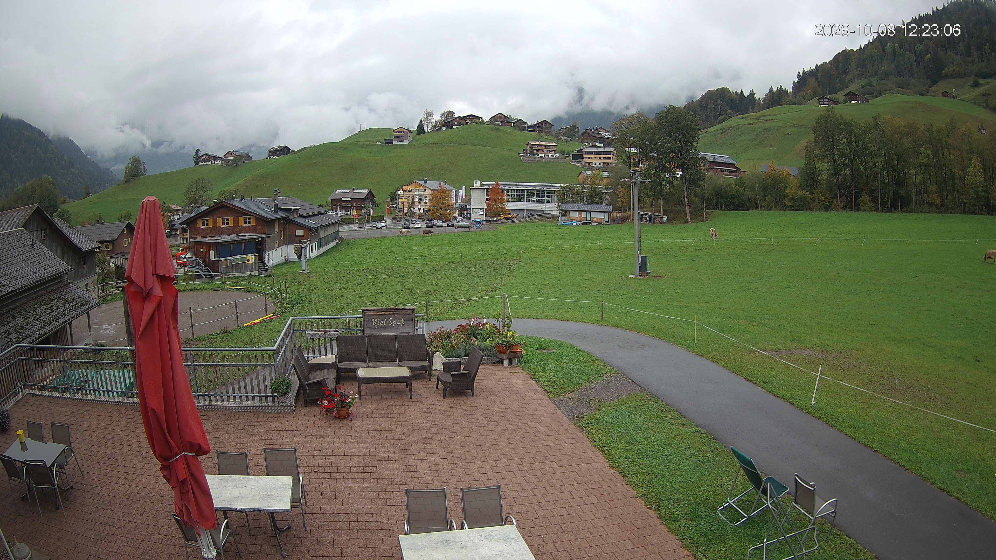 Archived image Webcam Hotel "Schrannen-Hof" at mountain "Diedamskopf"