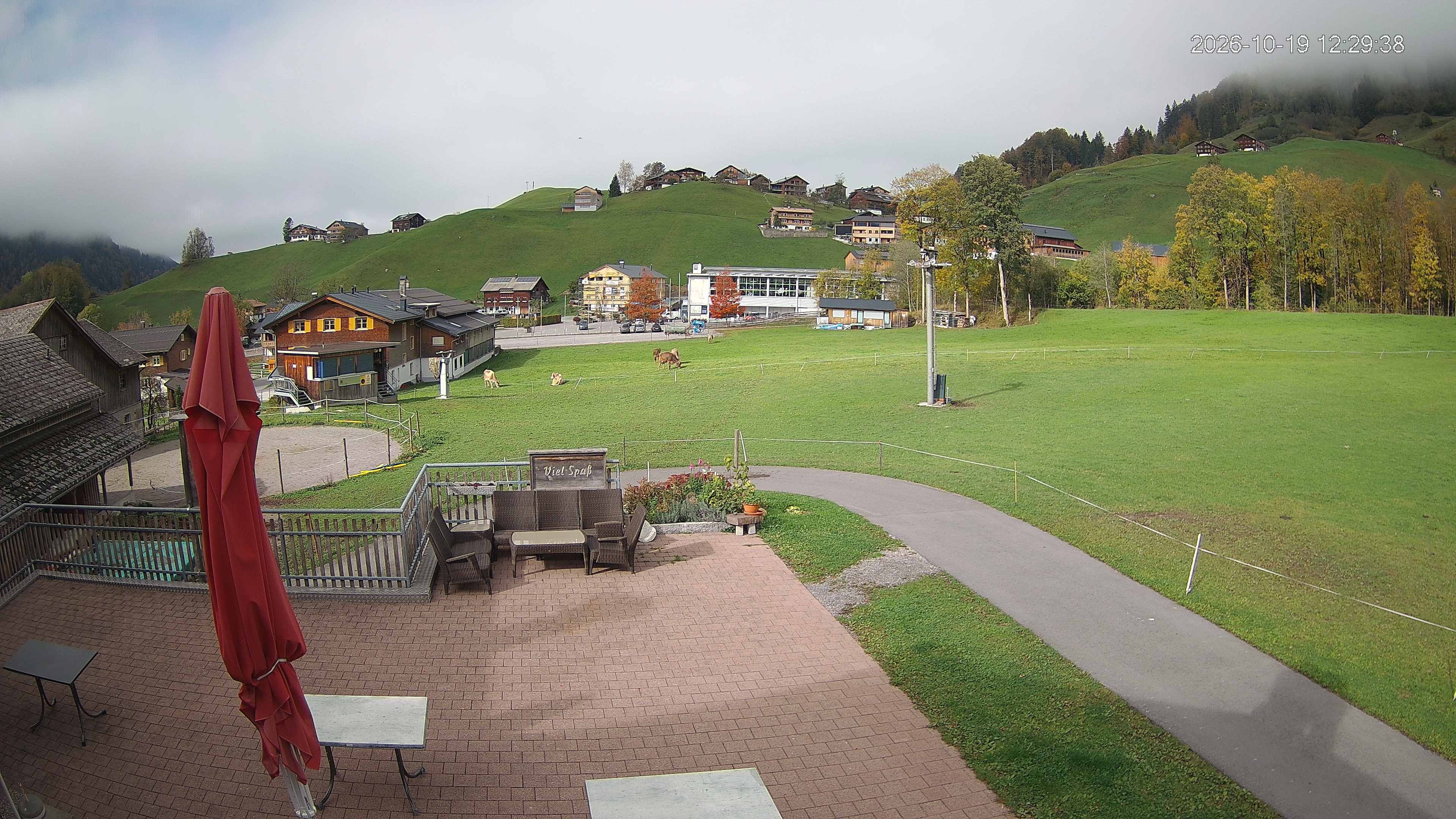 Archived image Webcam Hotel "Schrannen-Hof" at mountain "Diedamskopf"