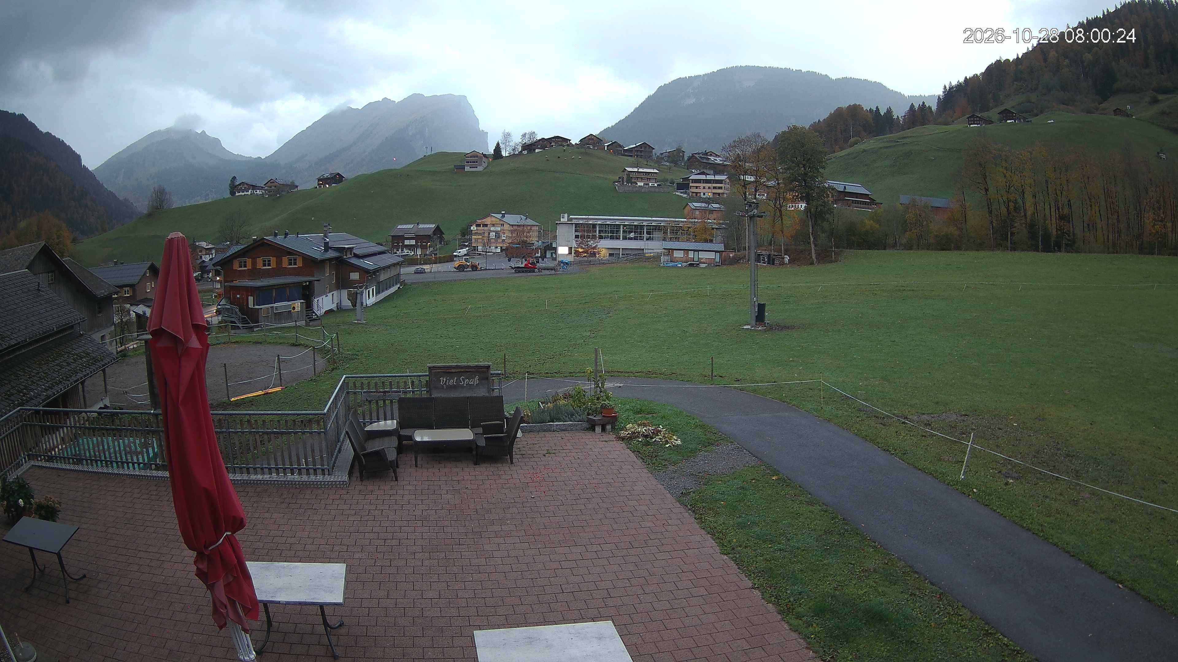 Archived image Webcam Hotel "Schrannen-Hof" at mountain "Diedamskopf"