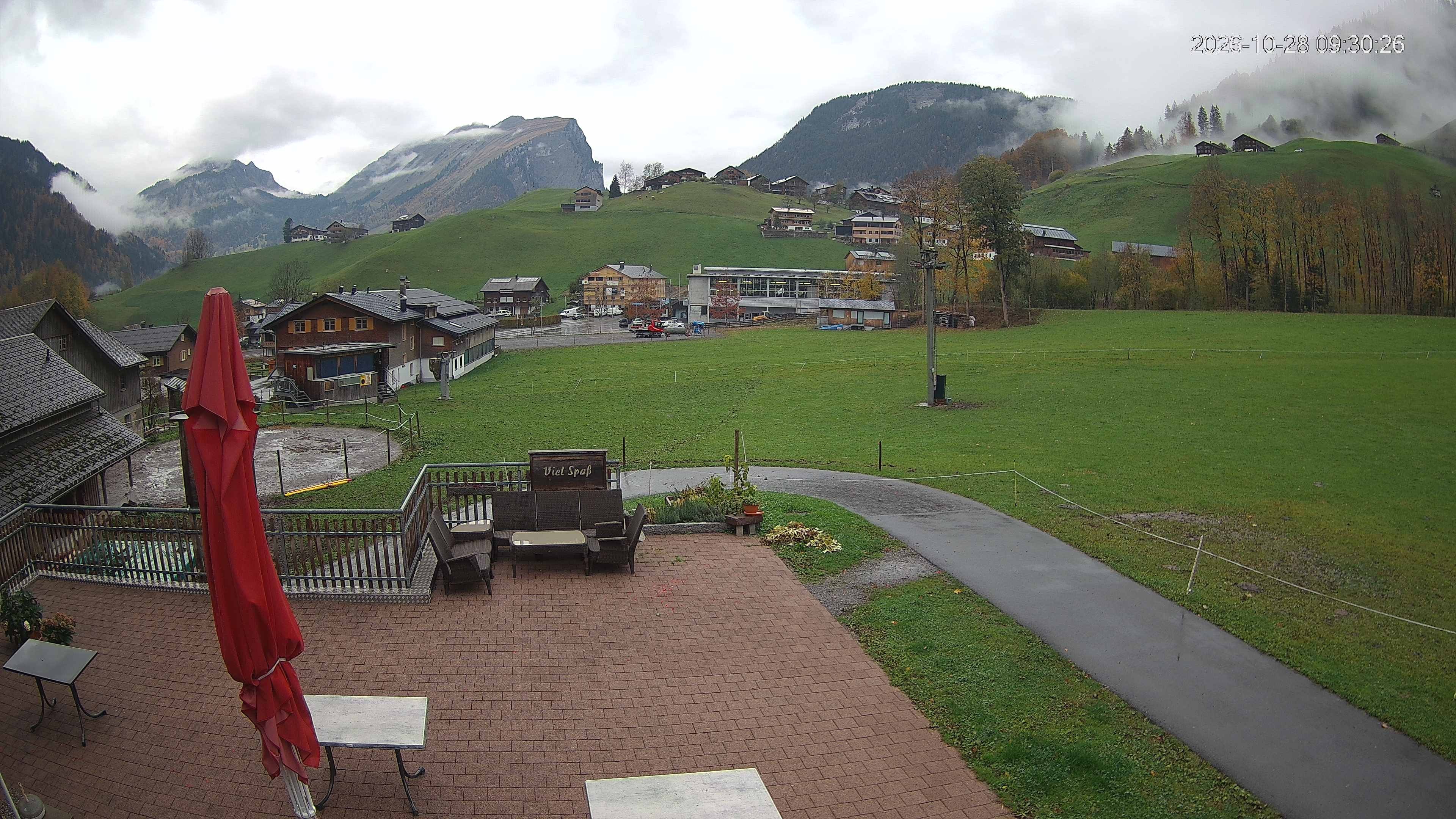 Archived image Webcam Hotel "Schrannen-Hof" at mountain "Diedamskopf"