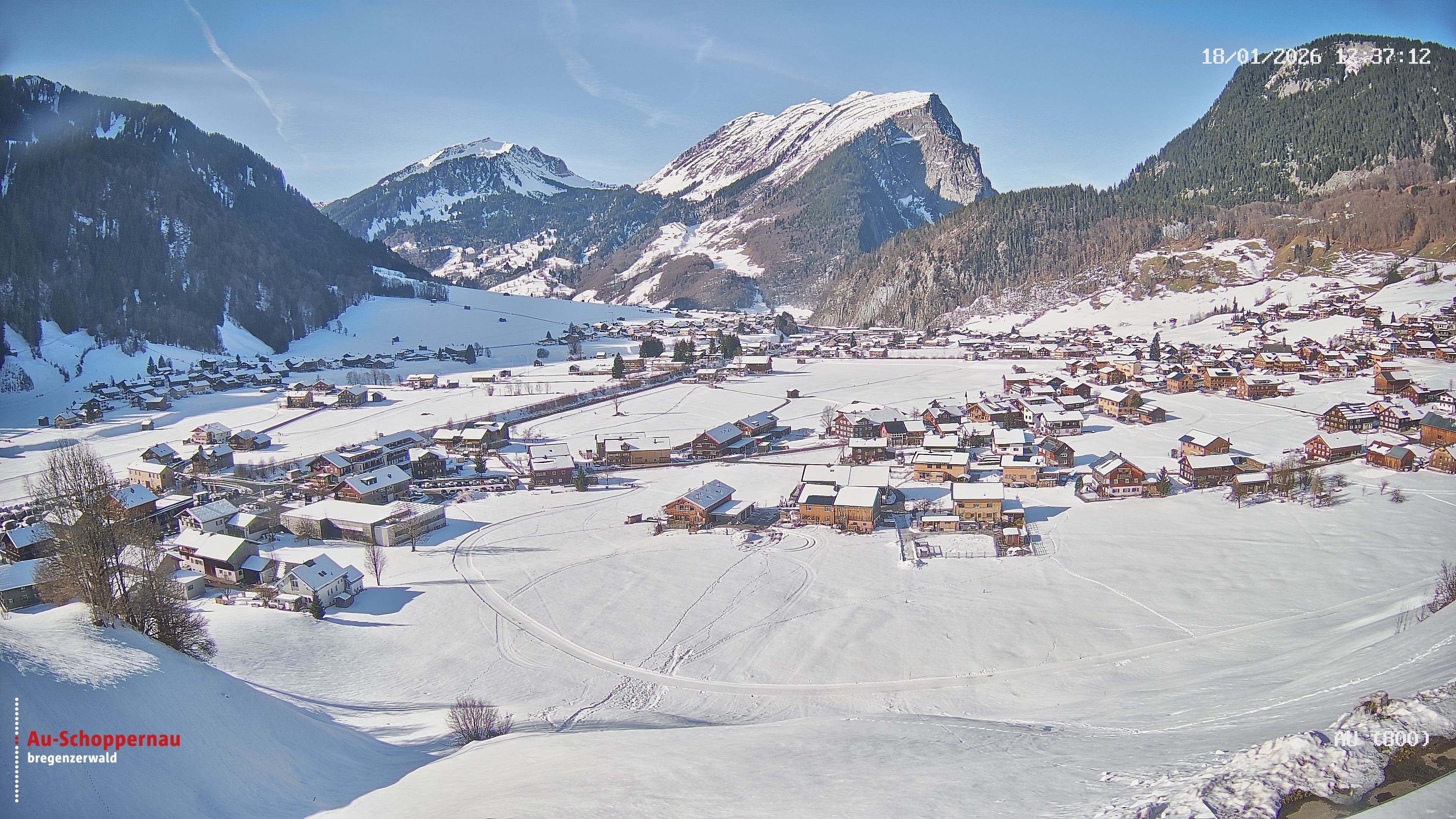 Archiv Foto Webcam Au bei Schoppernau