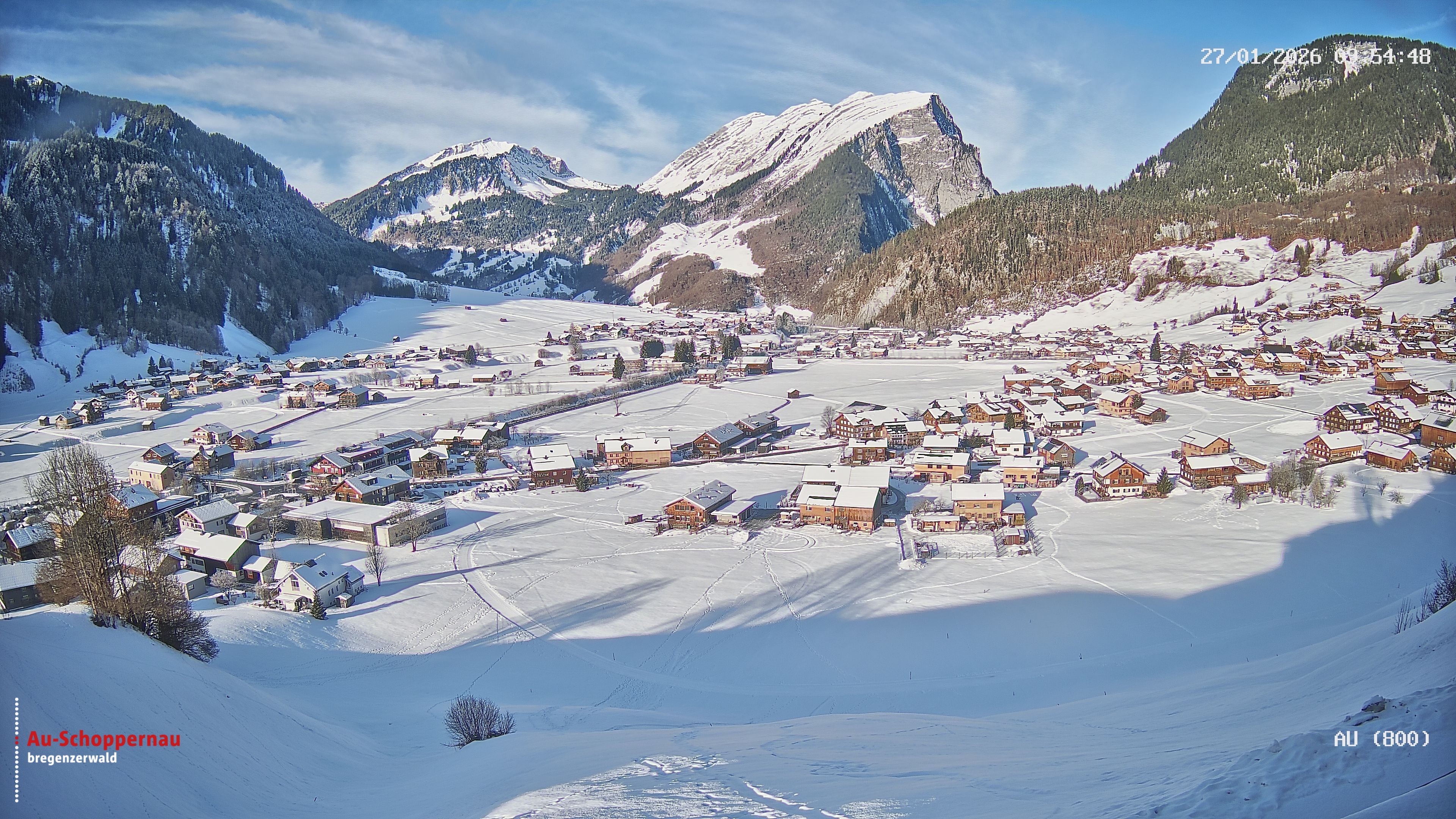 Archiv Foto Webcam Au bei Schoppernau