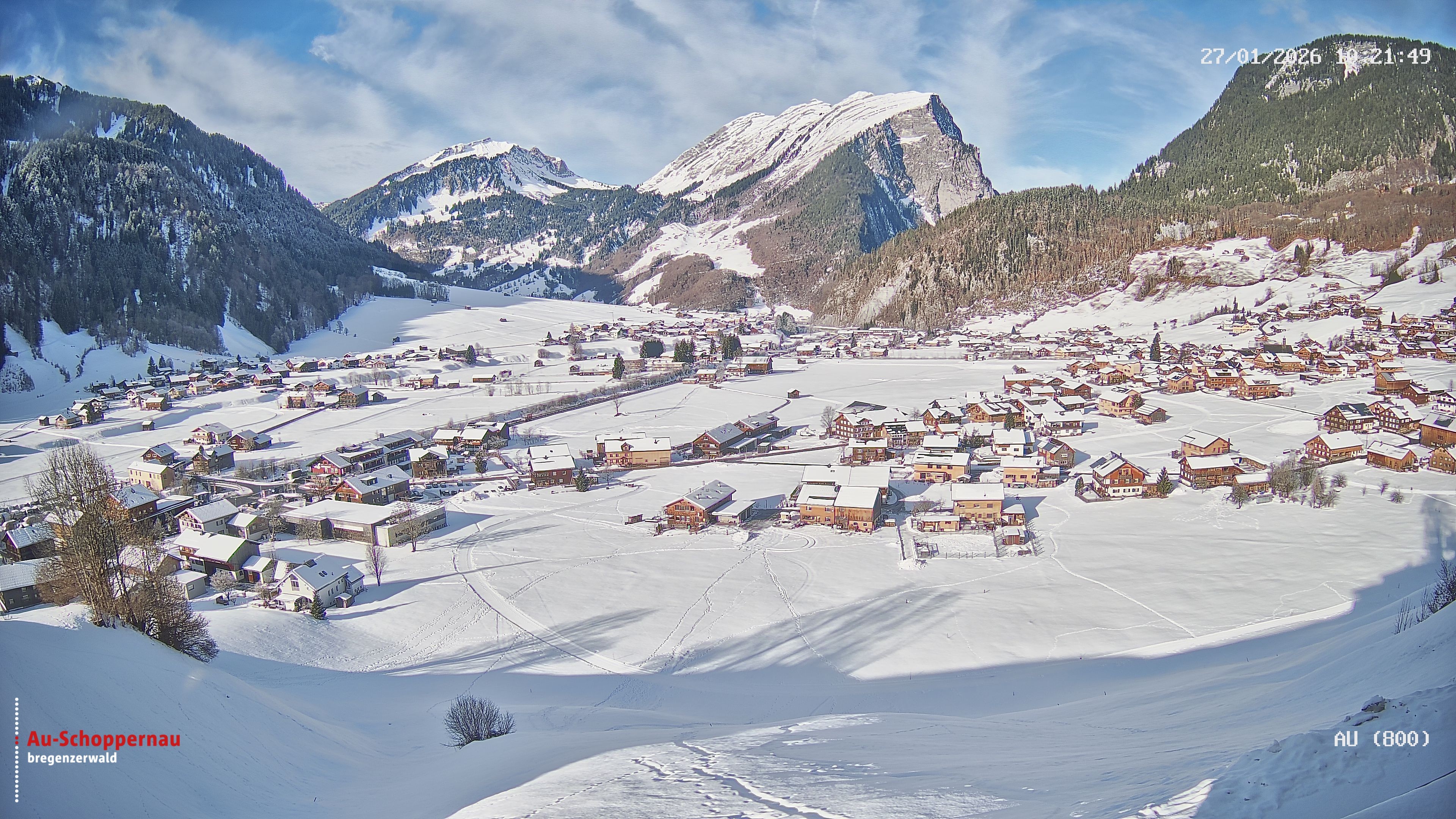 Archiv Foto Webcam Au bei Schoppernau