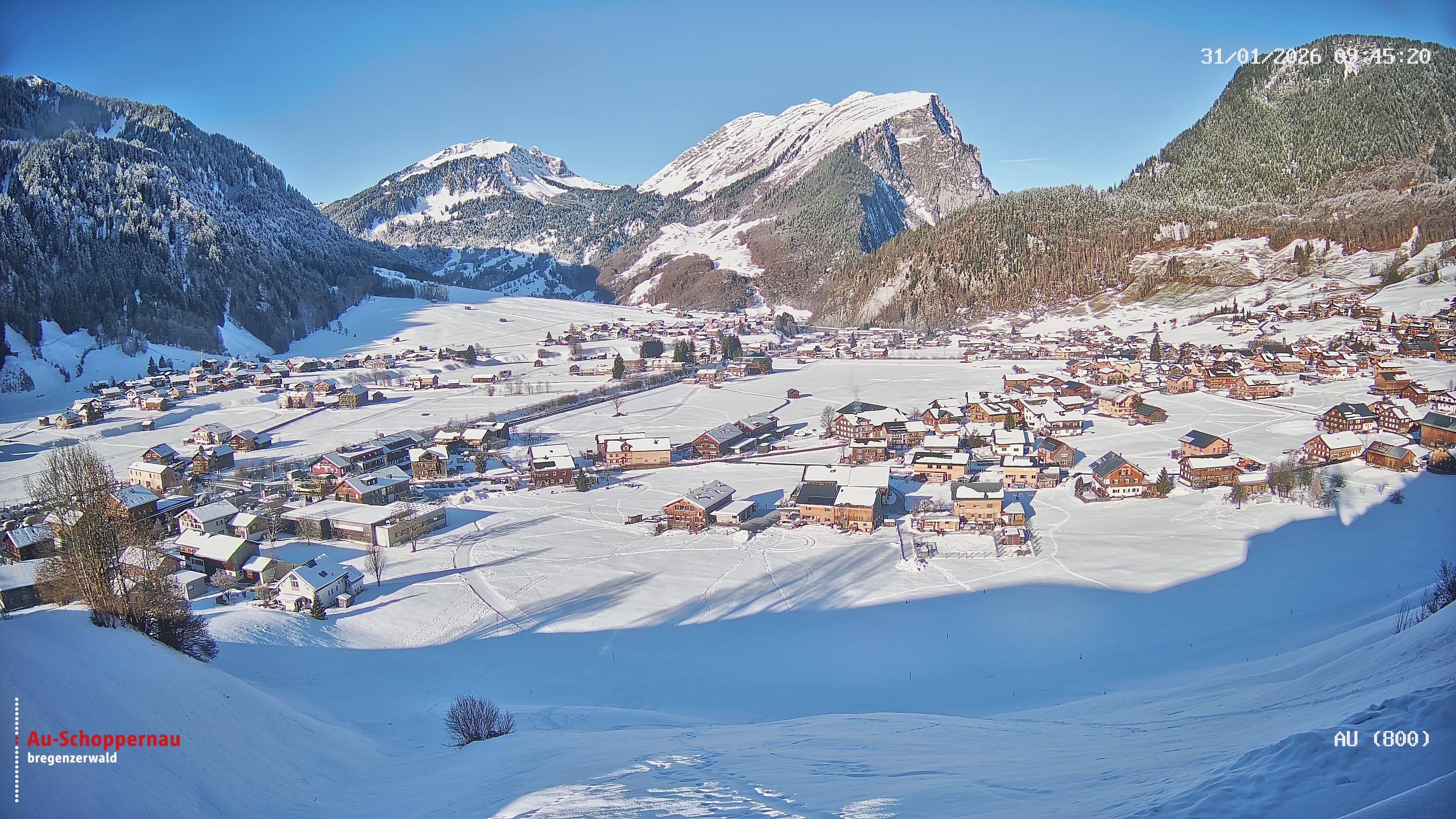 Archiv Foto Webcam Au bei Schoppernau
