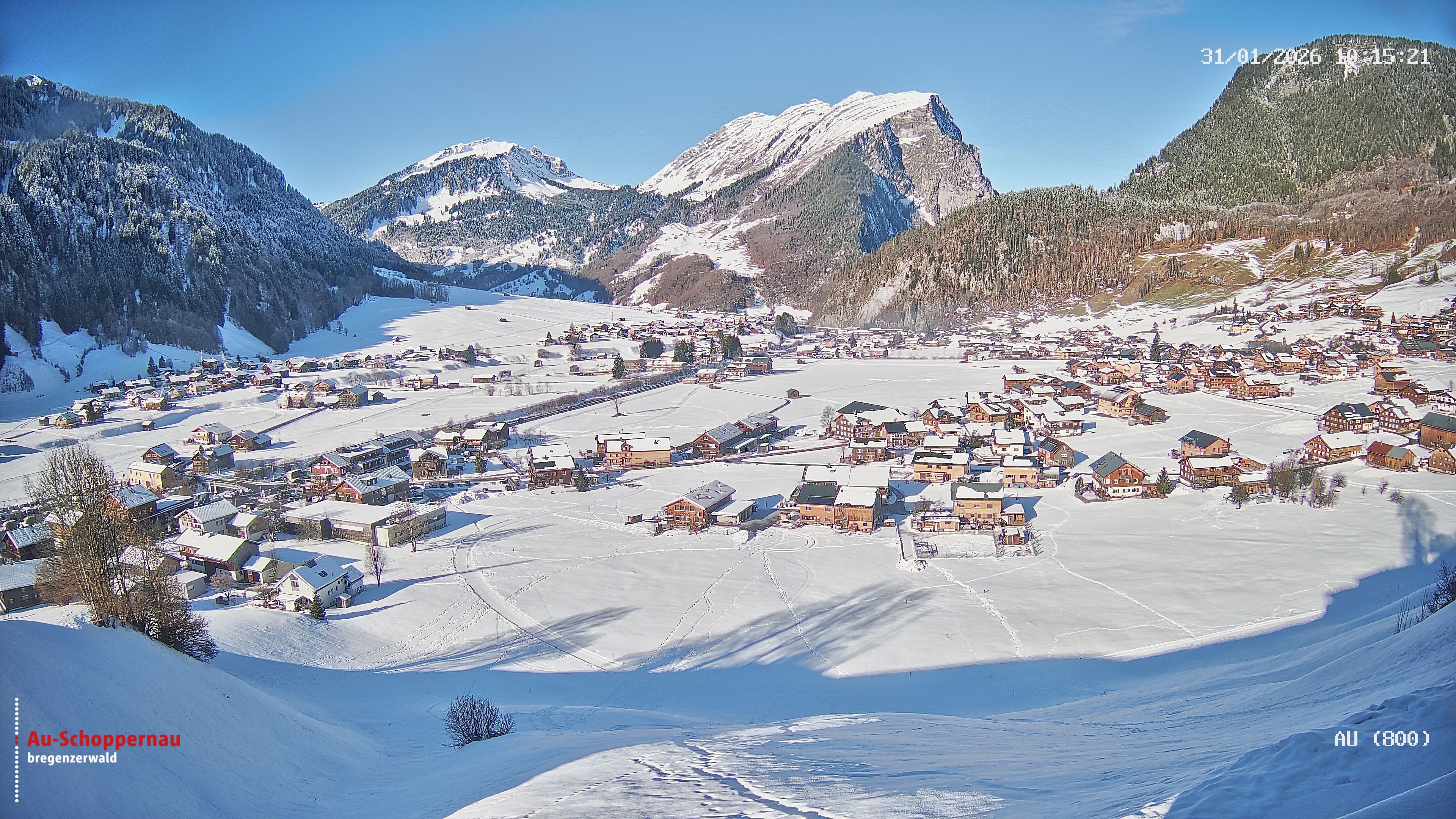 Archiv Foto Webcam Au bei Schoppernau