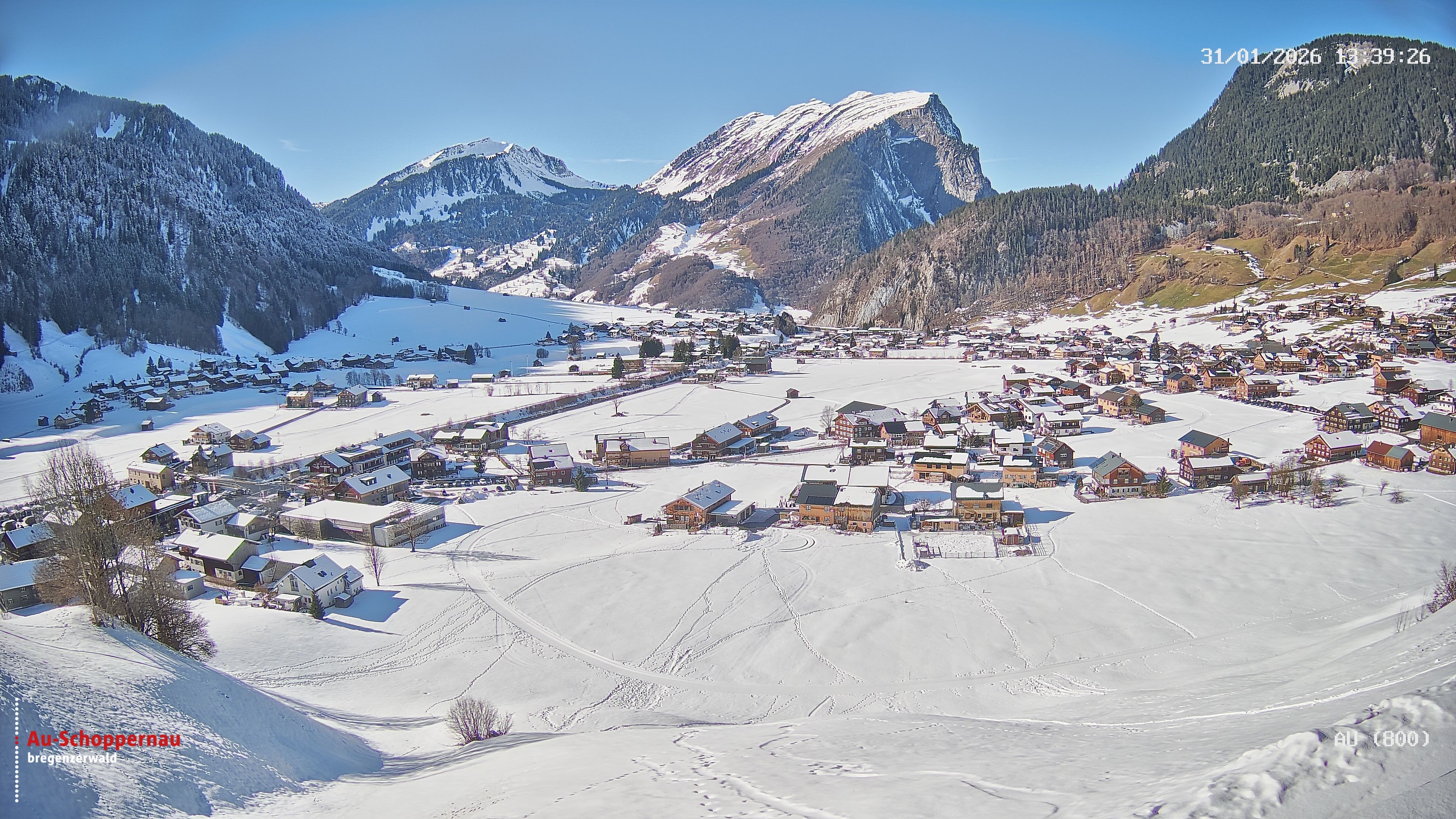 Archiv Foto Webcam Au bei Schoppernau