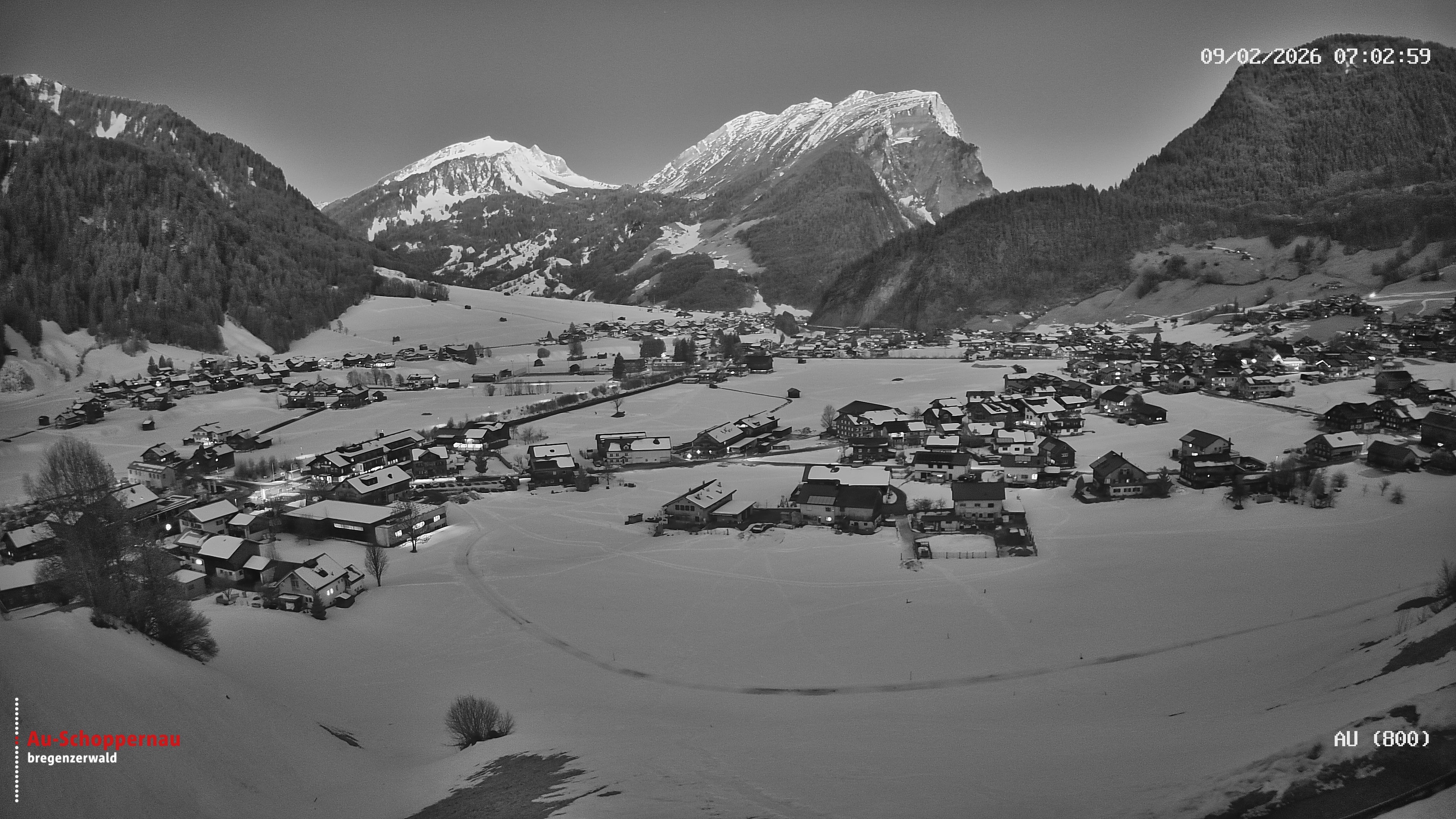 Archiv Foto Webcam Au bei Schoppernau