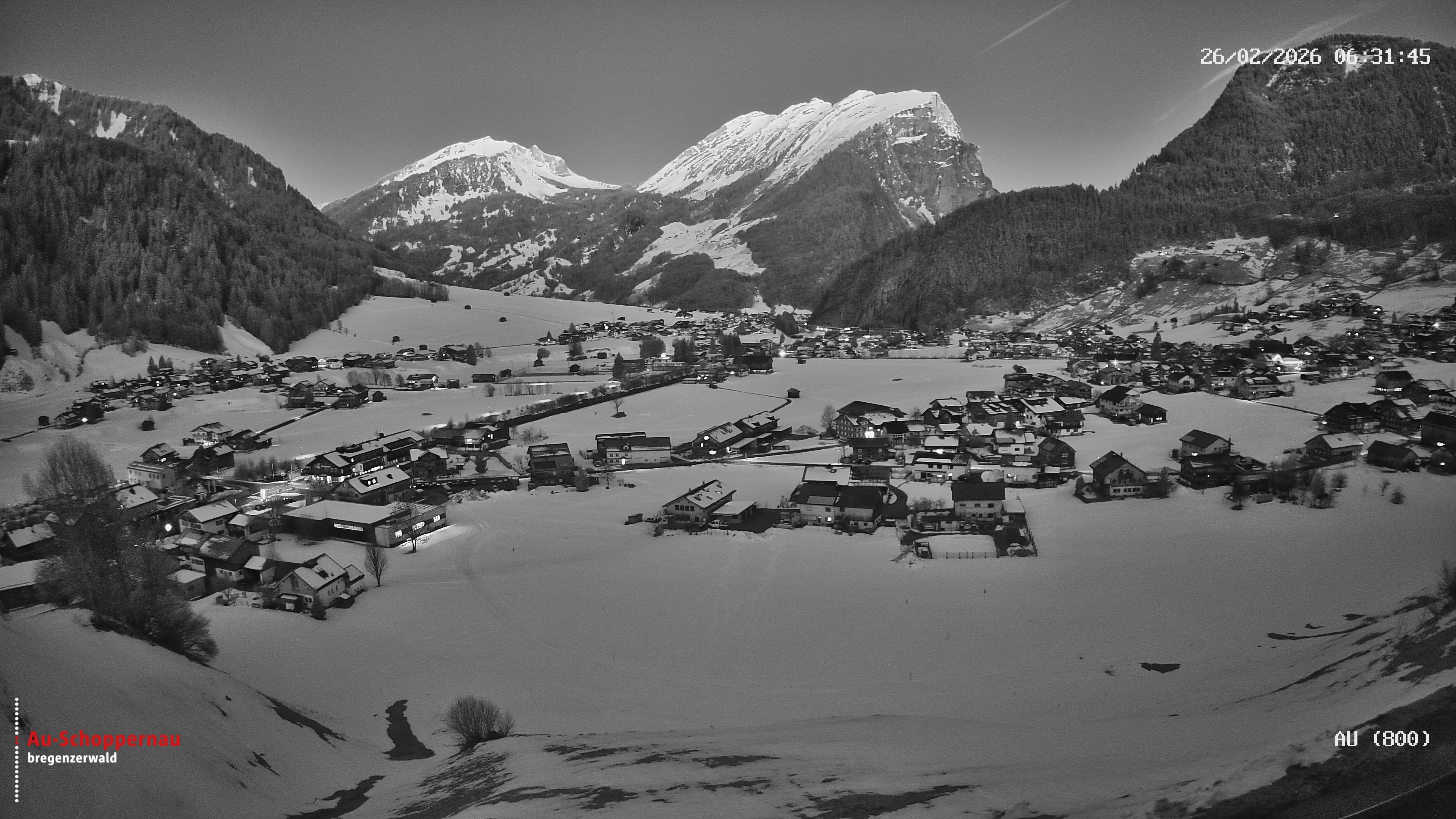 Archived image Webcam Au near Schoppernau