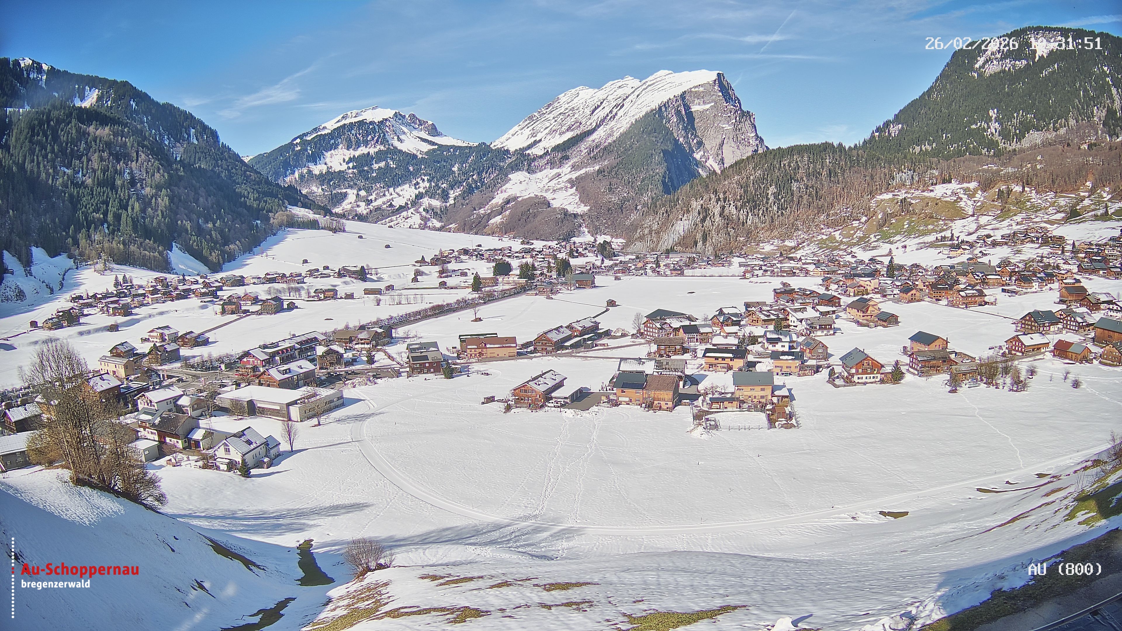 Archived image Webcam Au near Schoppernau