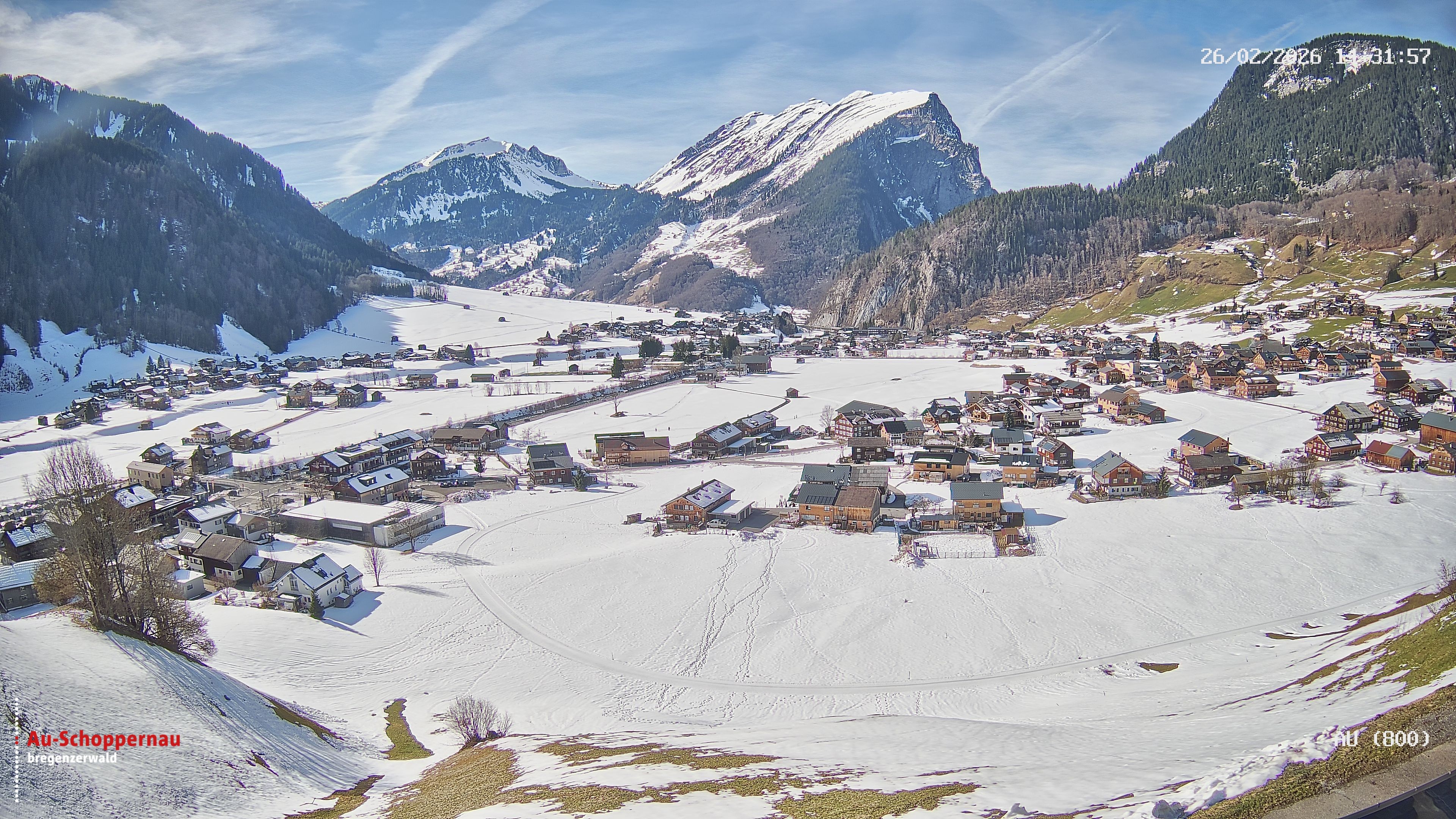 Archived image Webcam Au near Schoppernau