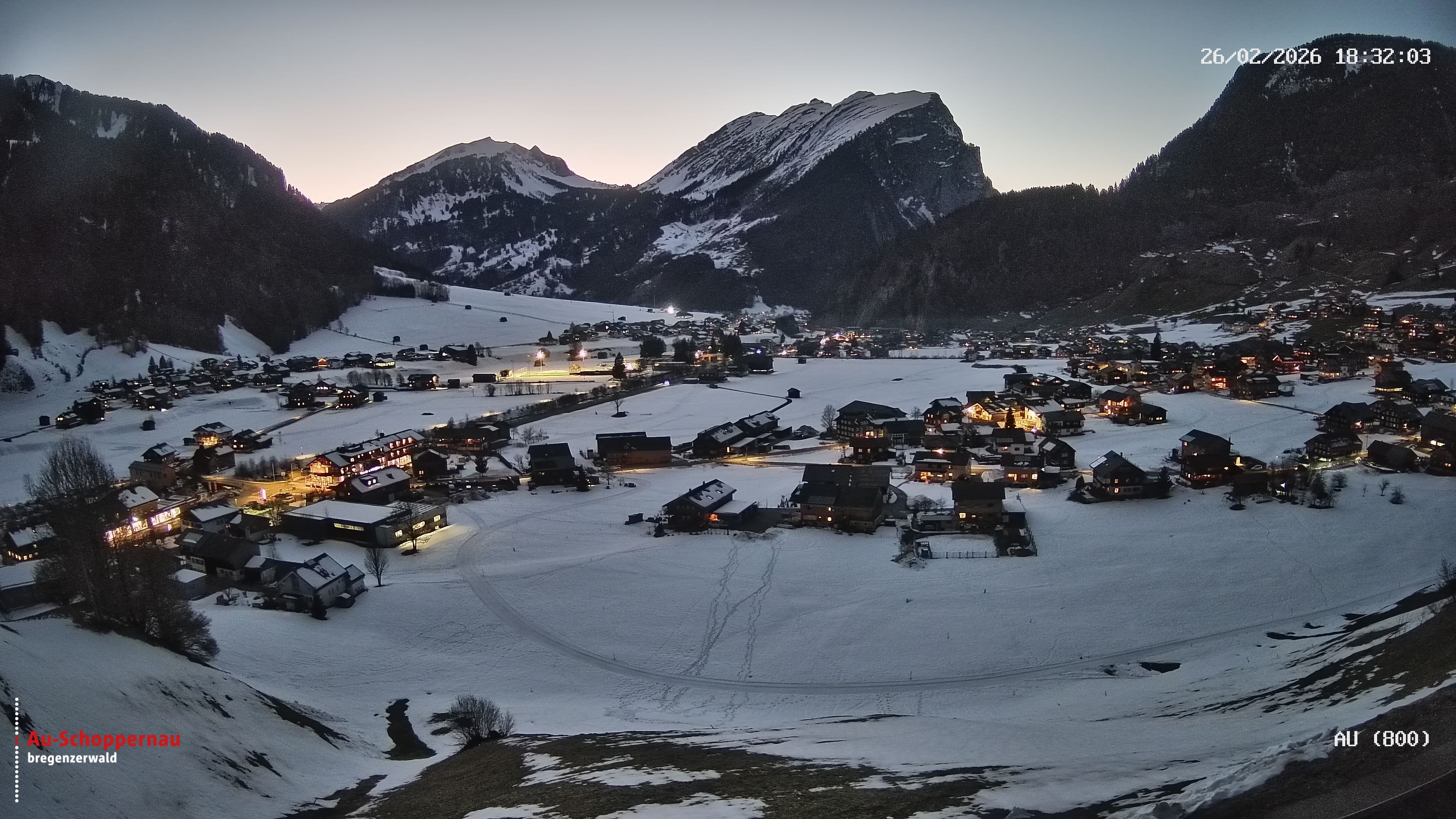 Archived image Webcam Au near Schoppernau