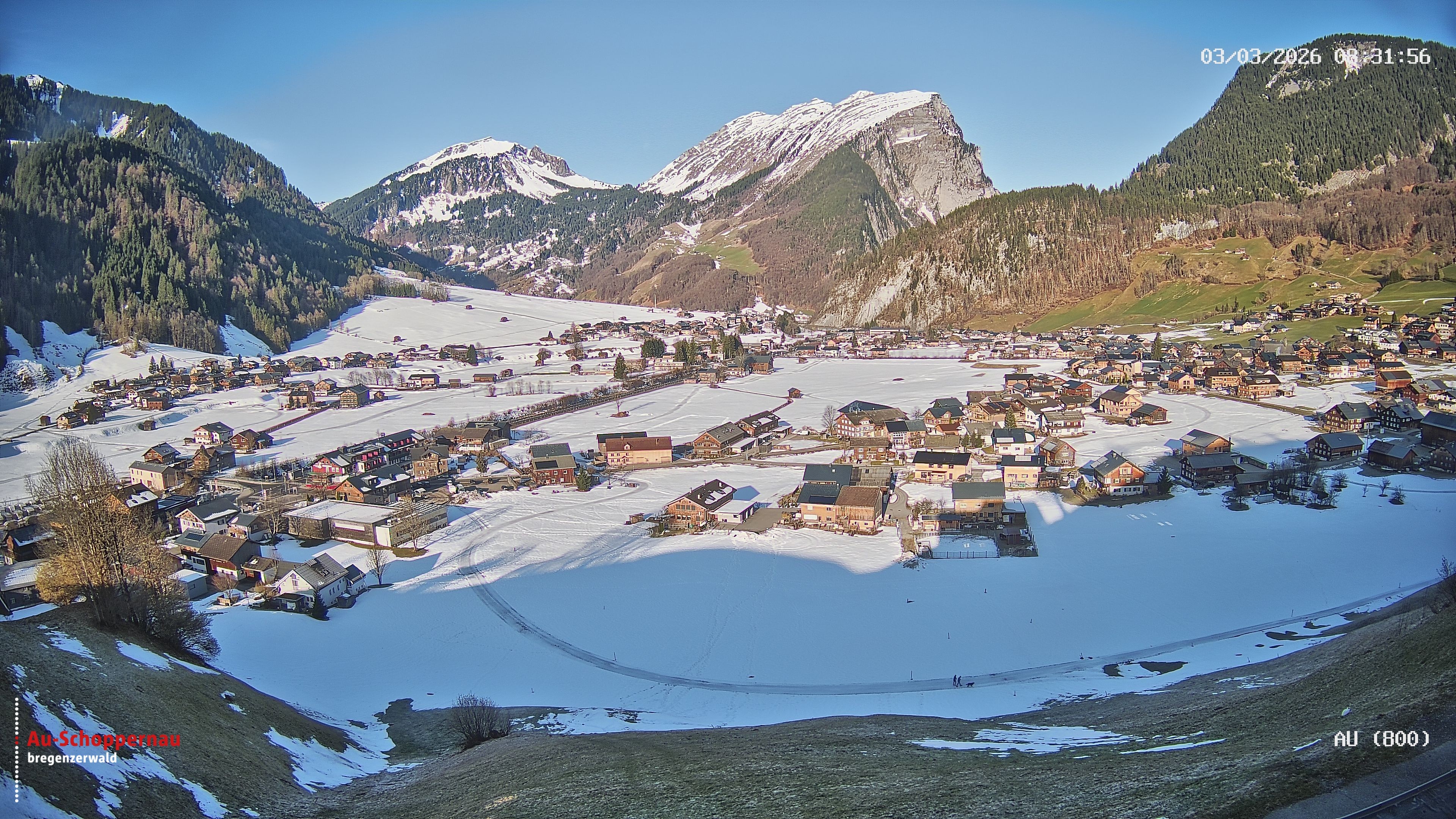 Archiv Foto Webcam Au bei Schoppernau